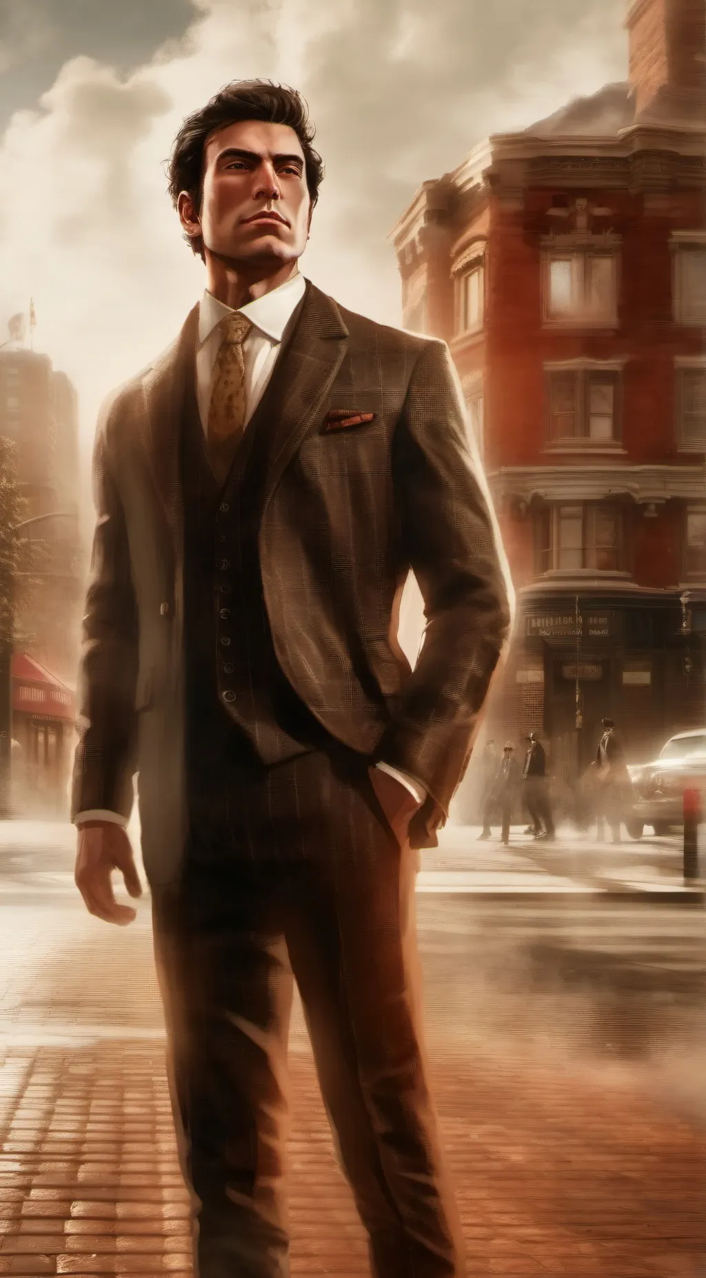 ai character: Vito Scaletta  background