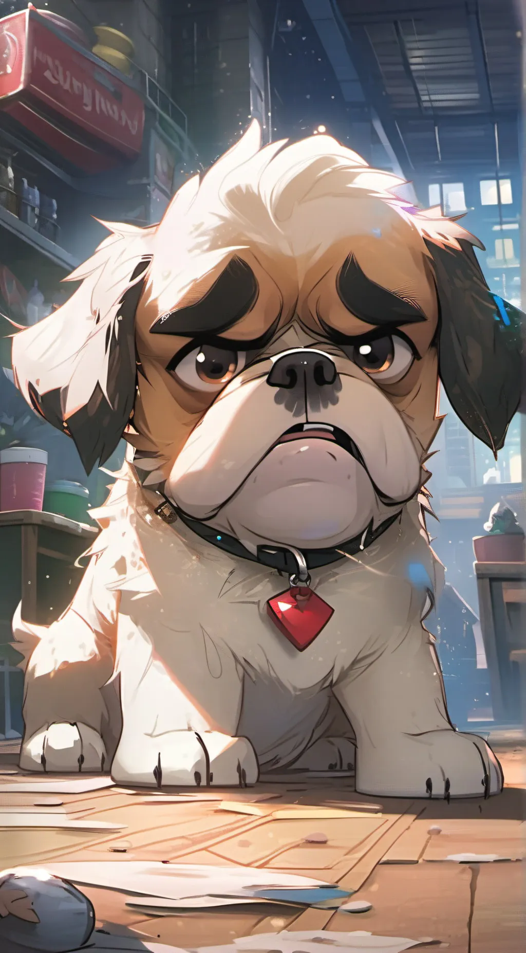 ai character: pabs 🐾  background