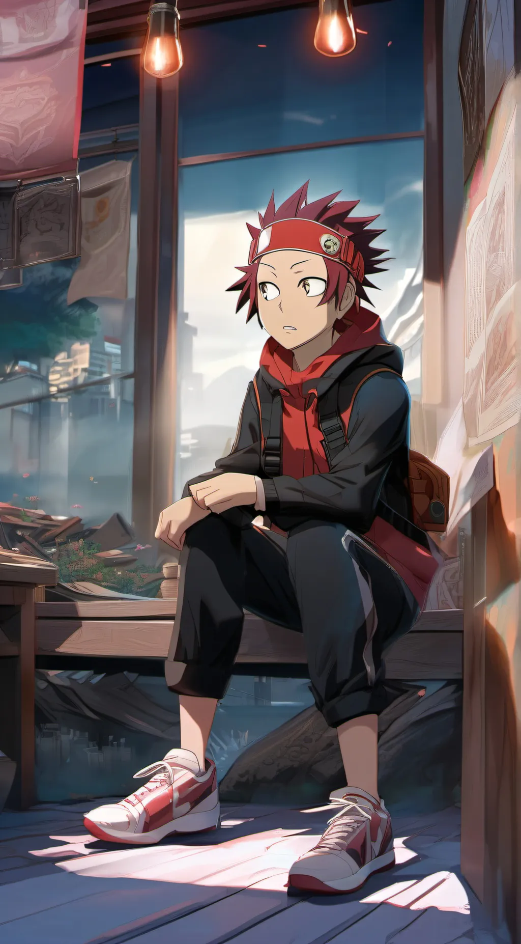 ai character: Kirishima emotion  background