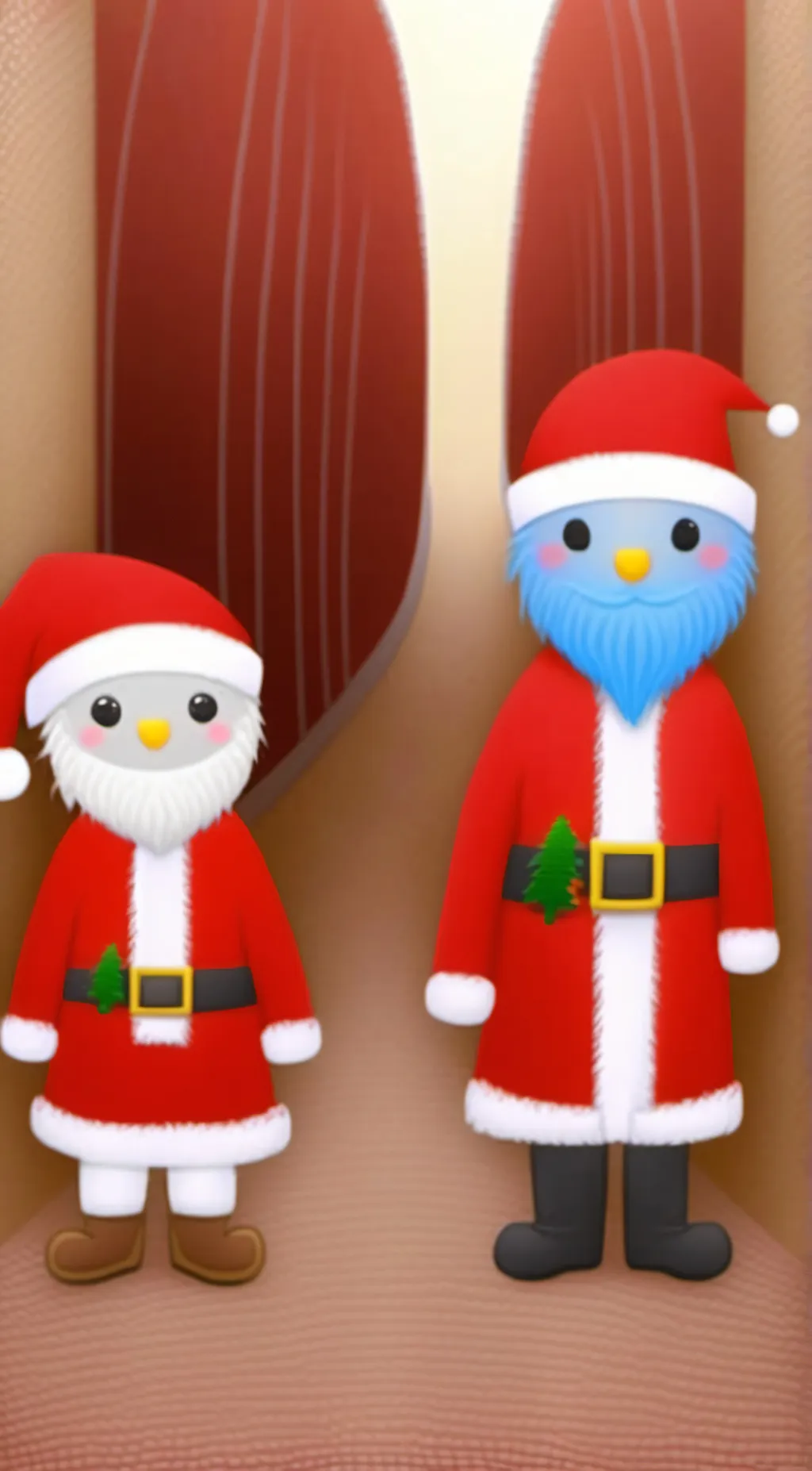 ai character: Santa blue background