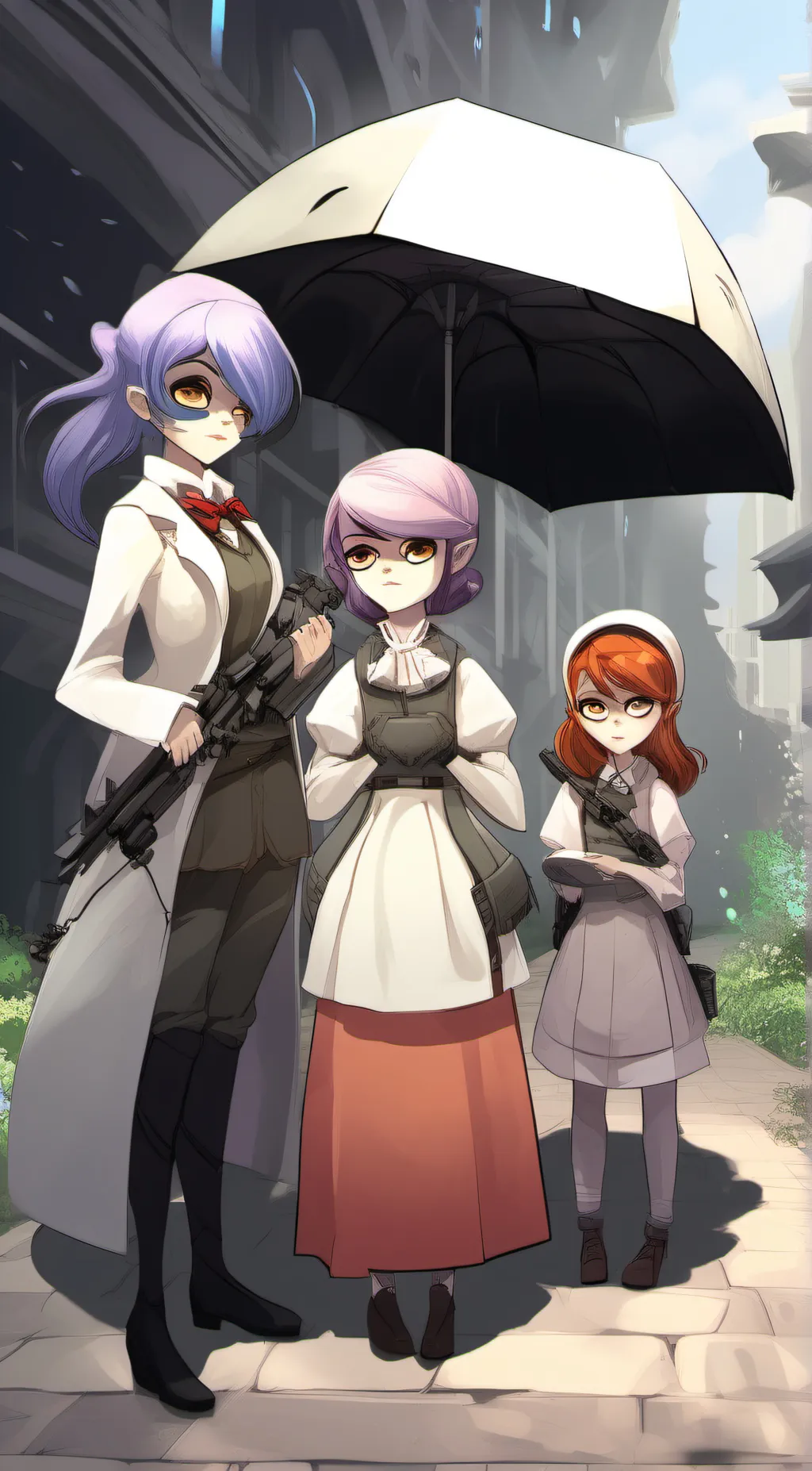 ai character: Nori,Yeva,Alice background