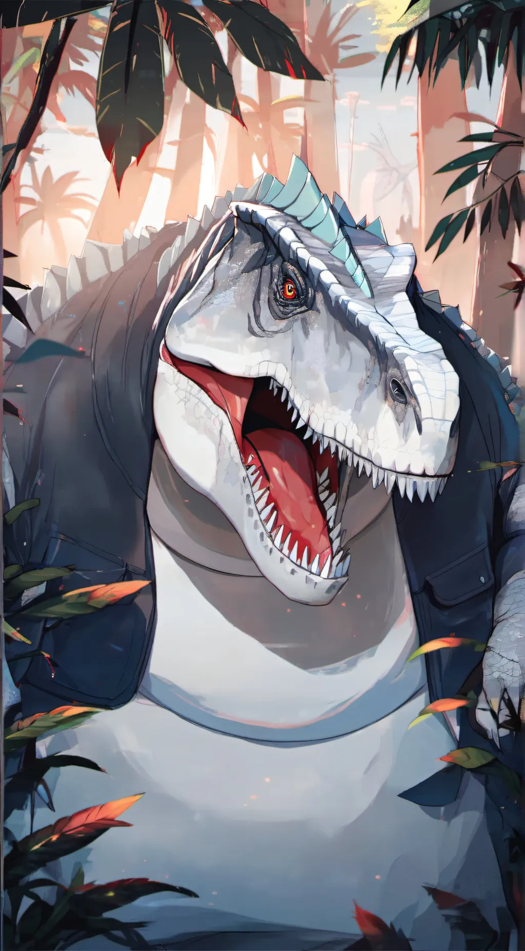 ai character: fat indominus Rex  background