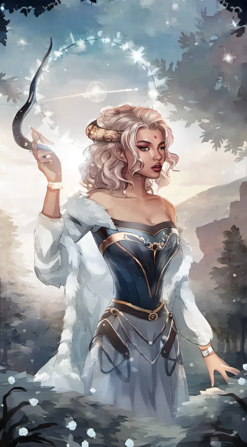 ai character: aqua background