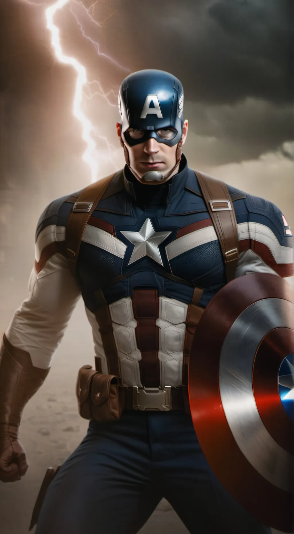 ai character: Captain America  background