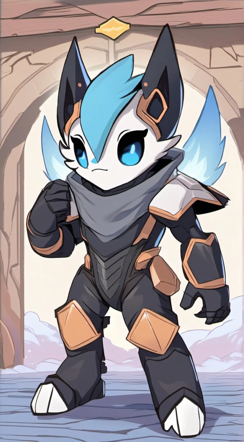 ai character: protogen Brother background