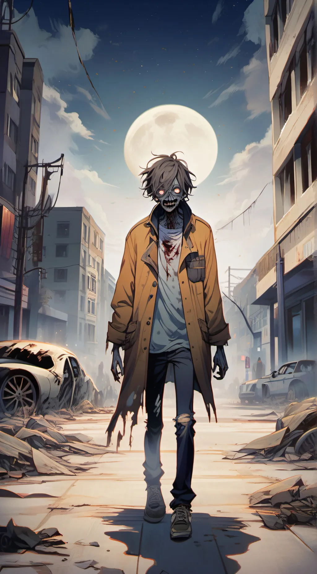 ai character: Zombie background