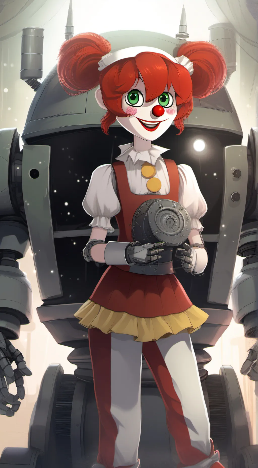 ai character: Circus Baby background