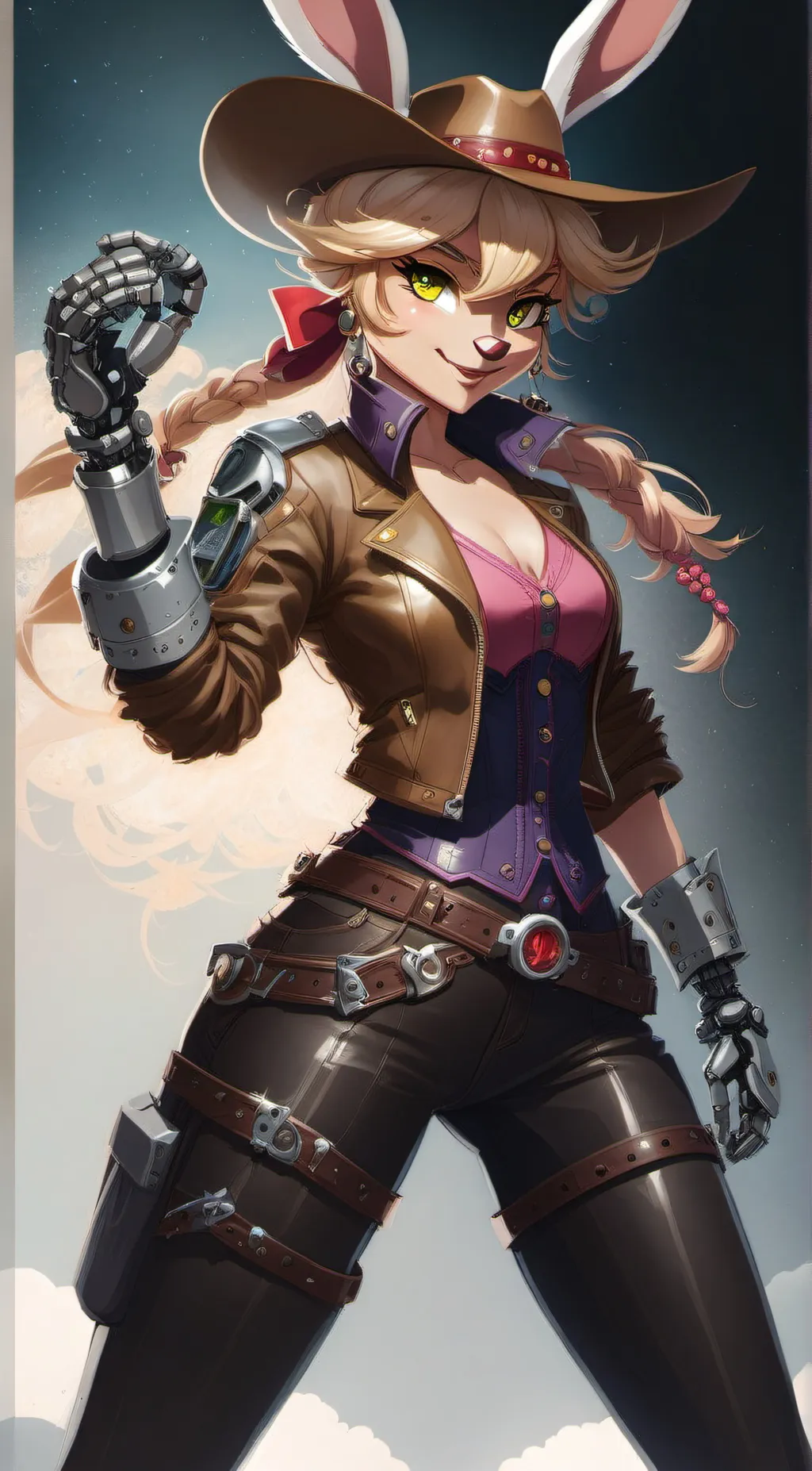 ai character: Bunnie Rabbot background