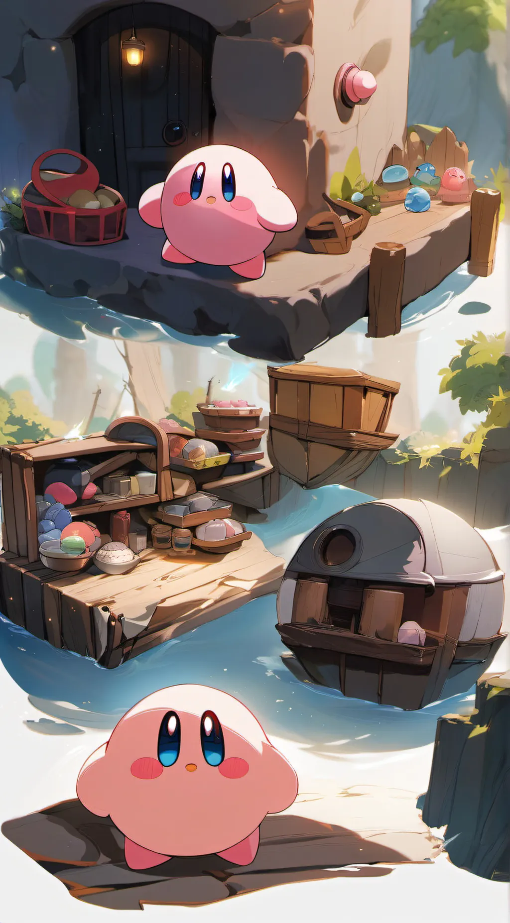 ai character: Kirby background