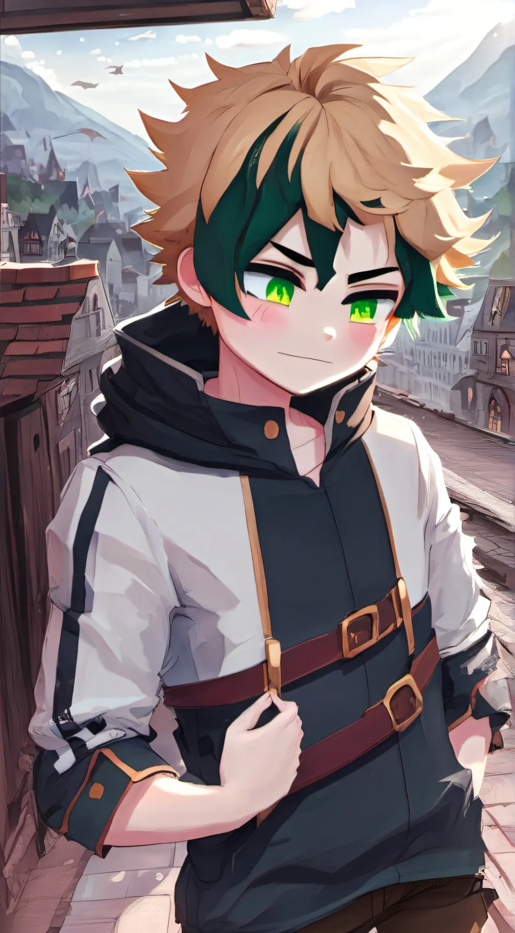 ai character: Hawks X Izuku  background