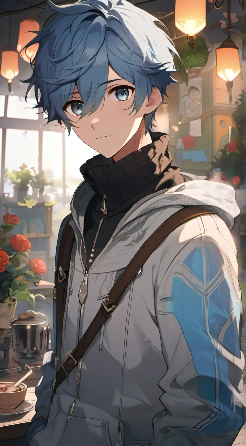 ai character: Ian\Ein background