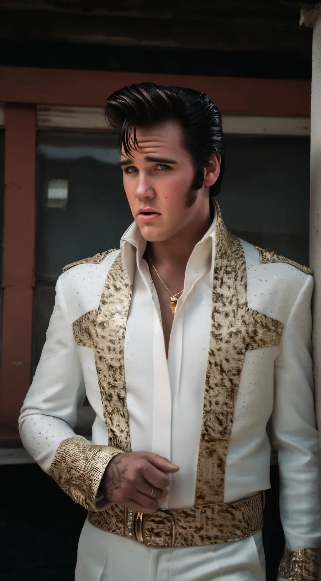 ai character: Elvis Presley background