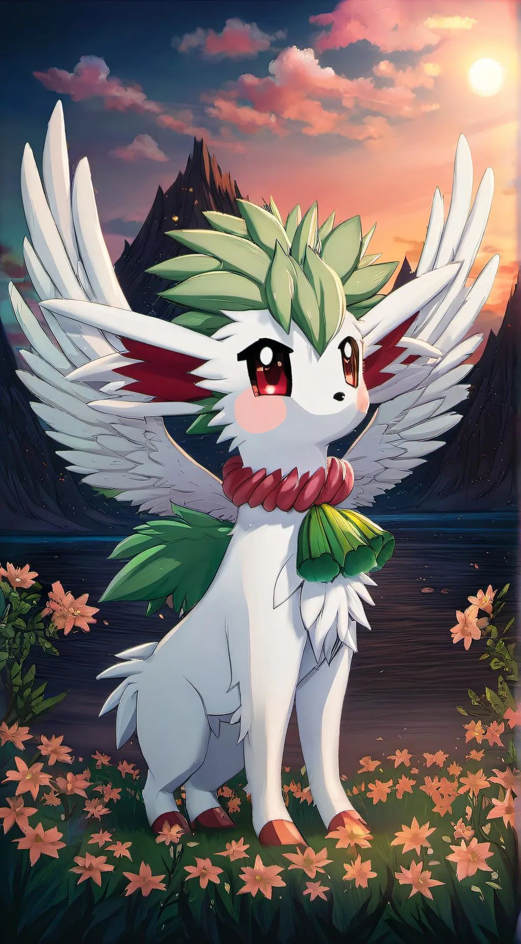 ai character: skye the shaymin  background