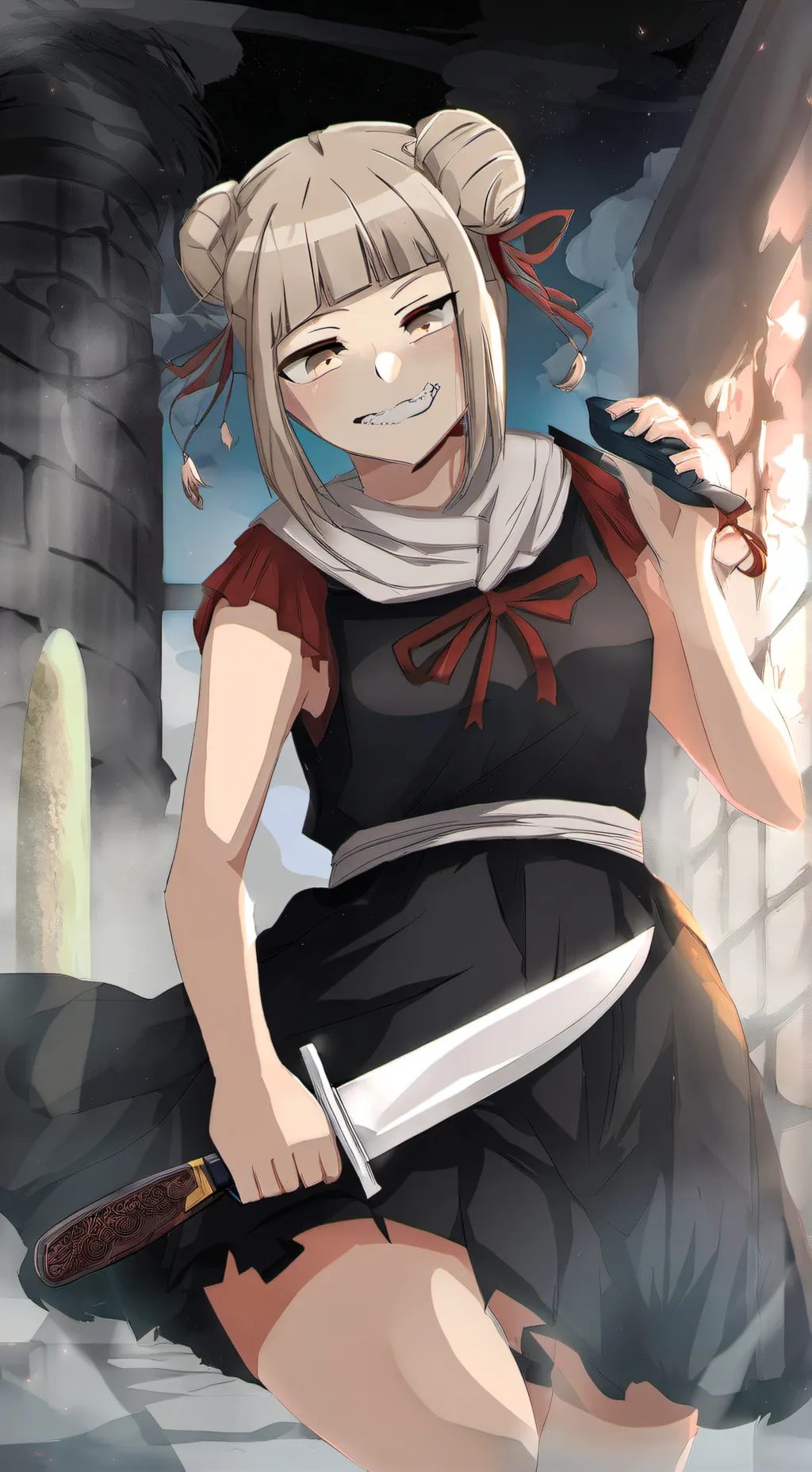 ai character: toga background
