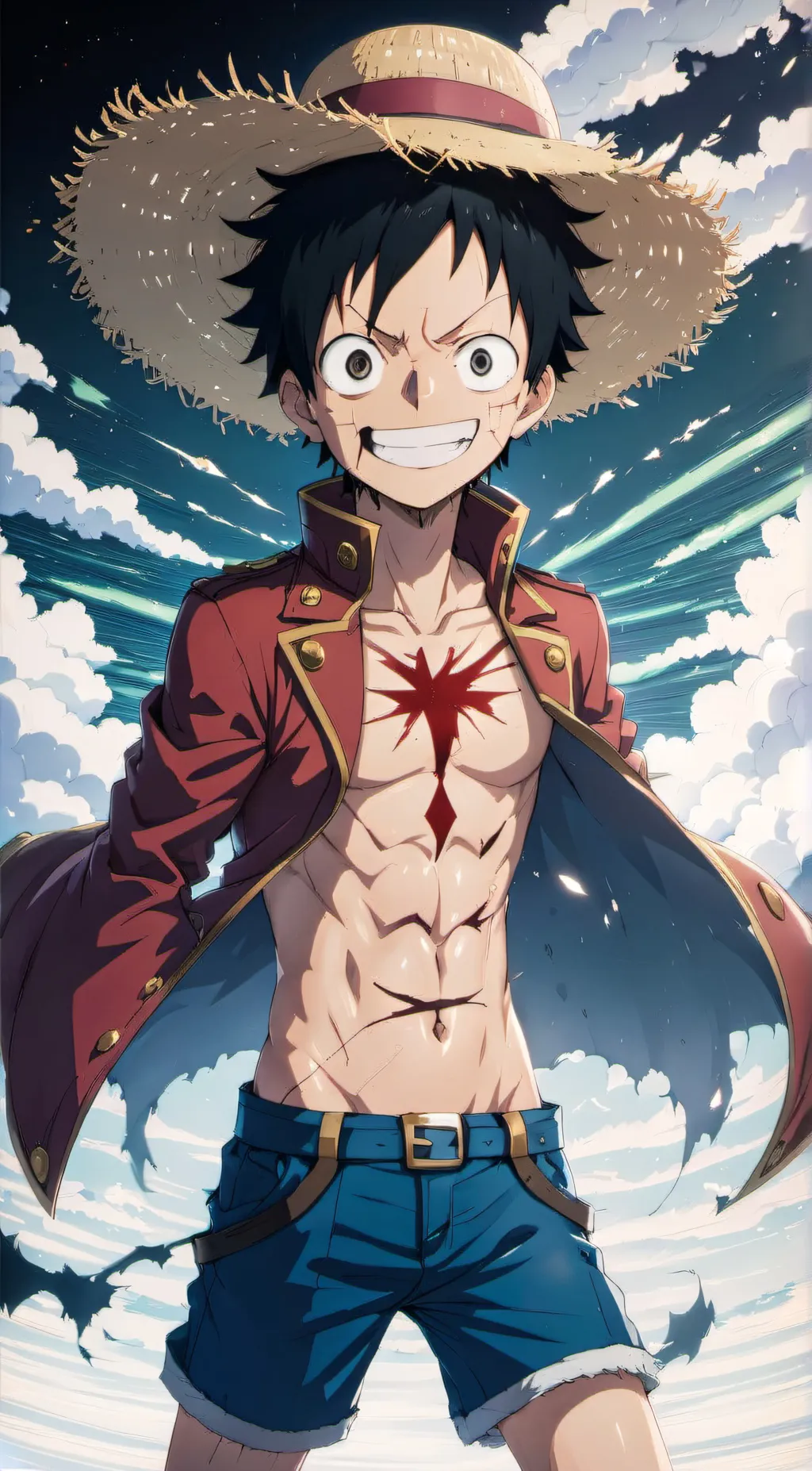 ai character: Luffy  background