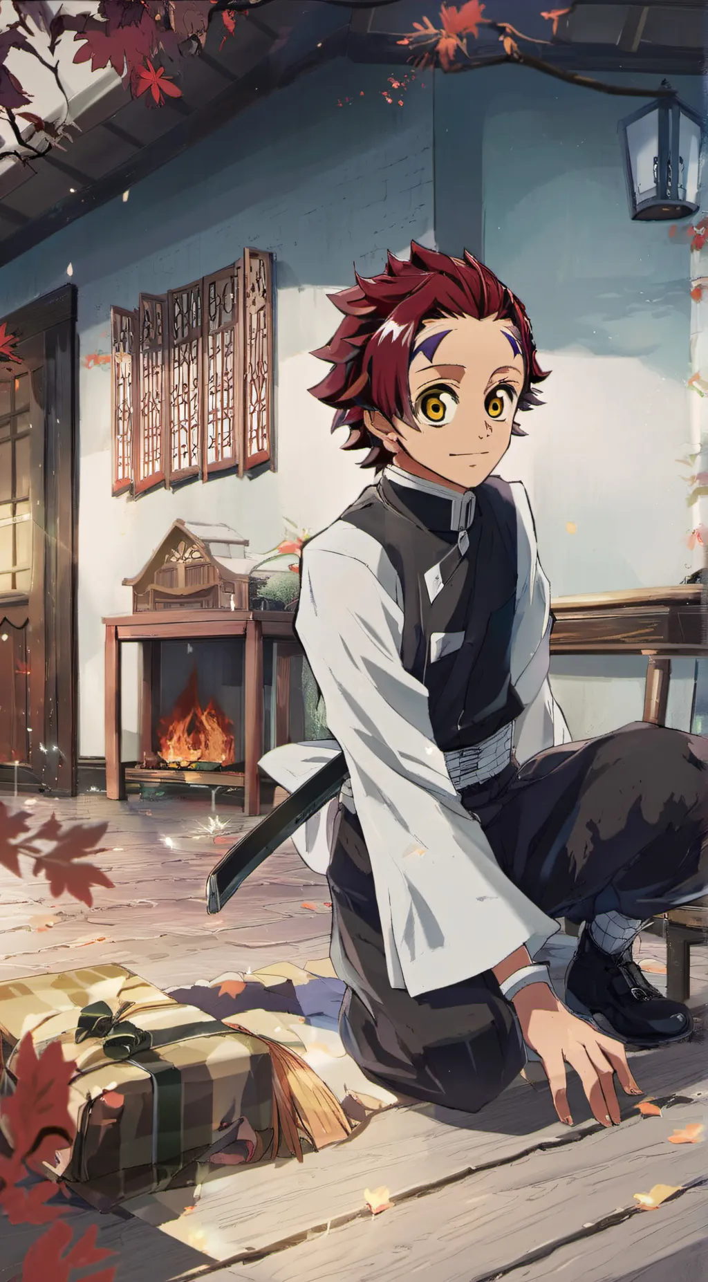ai character: Tanjiro Kamado background