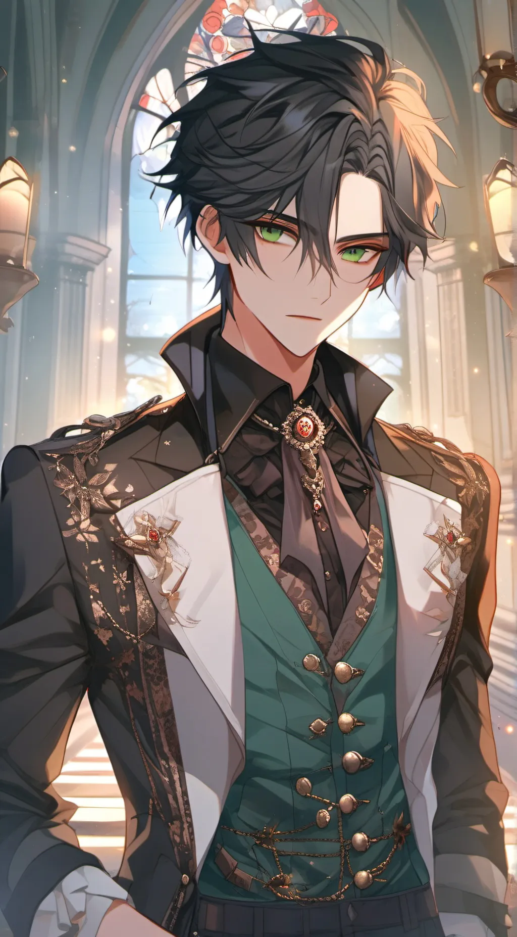 ai character: 🖤Leon🖤 background