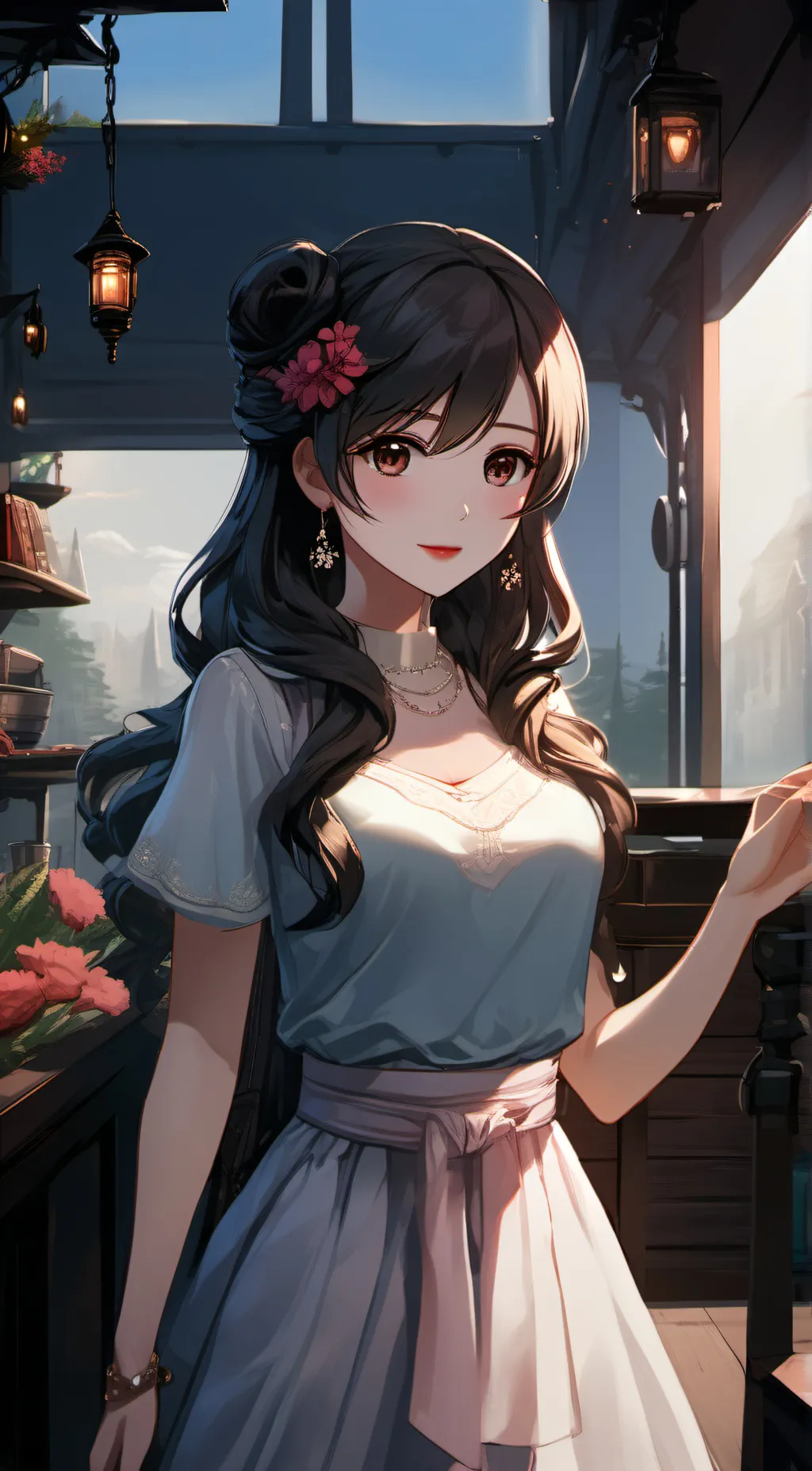 ai character: Isabelle  background