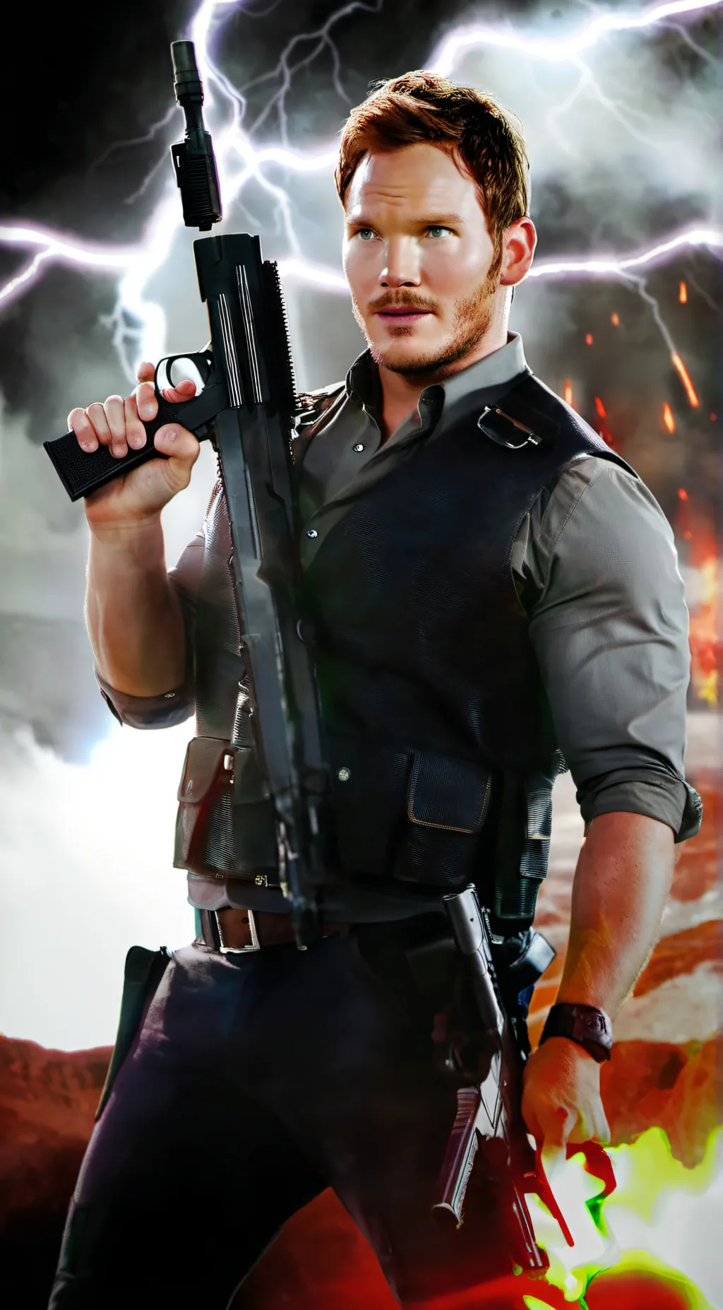 ai character: Booker DeWitt  background