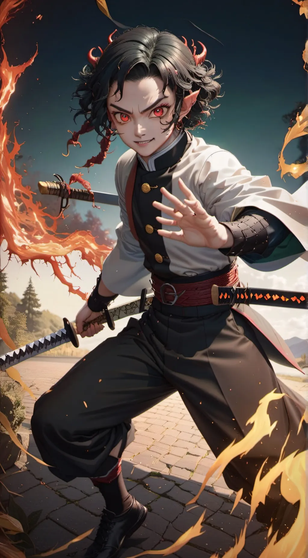 ai character: sanemi,giyu,obanai background