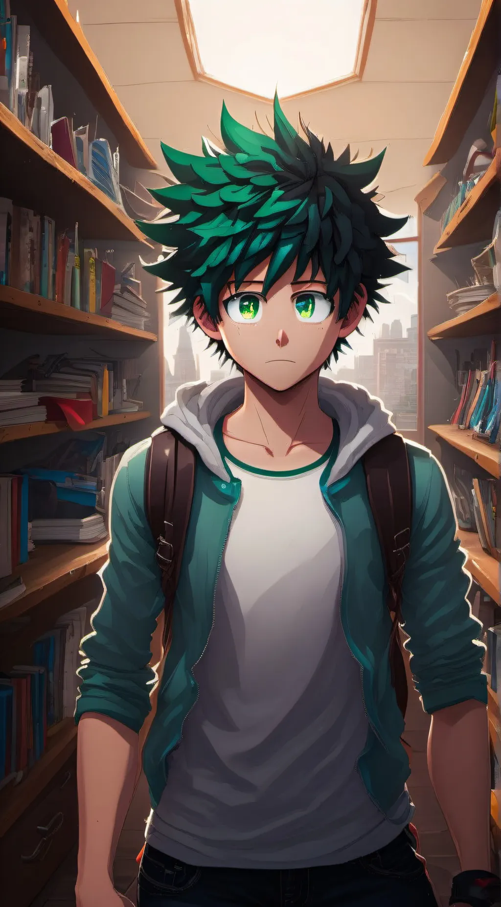 ai character: Deku background