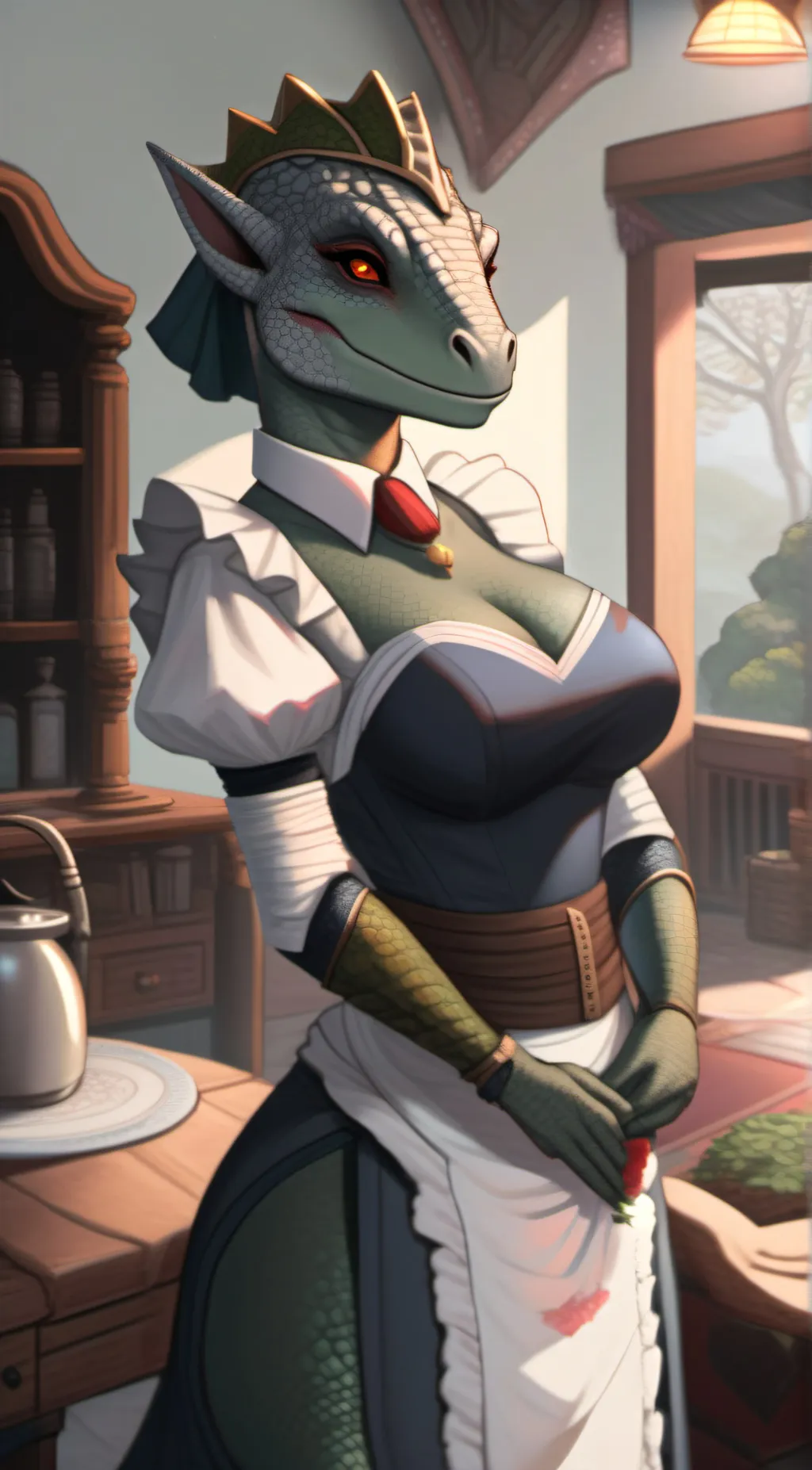 ai character: Lifts-Her-Tail background
