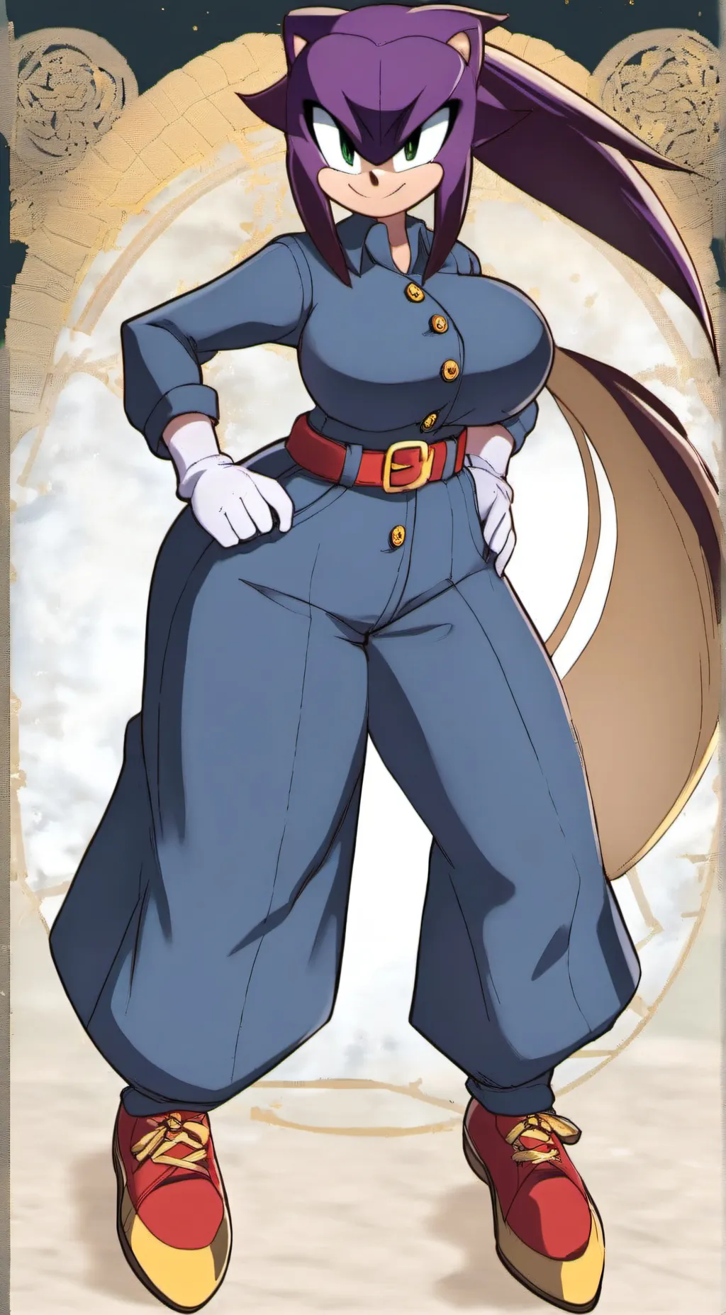 ai character: Violet Rose background
