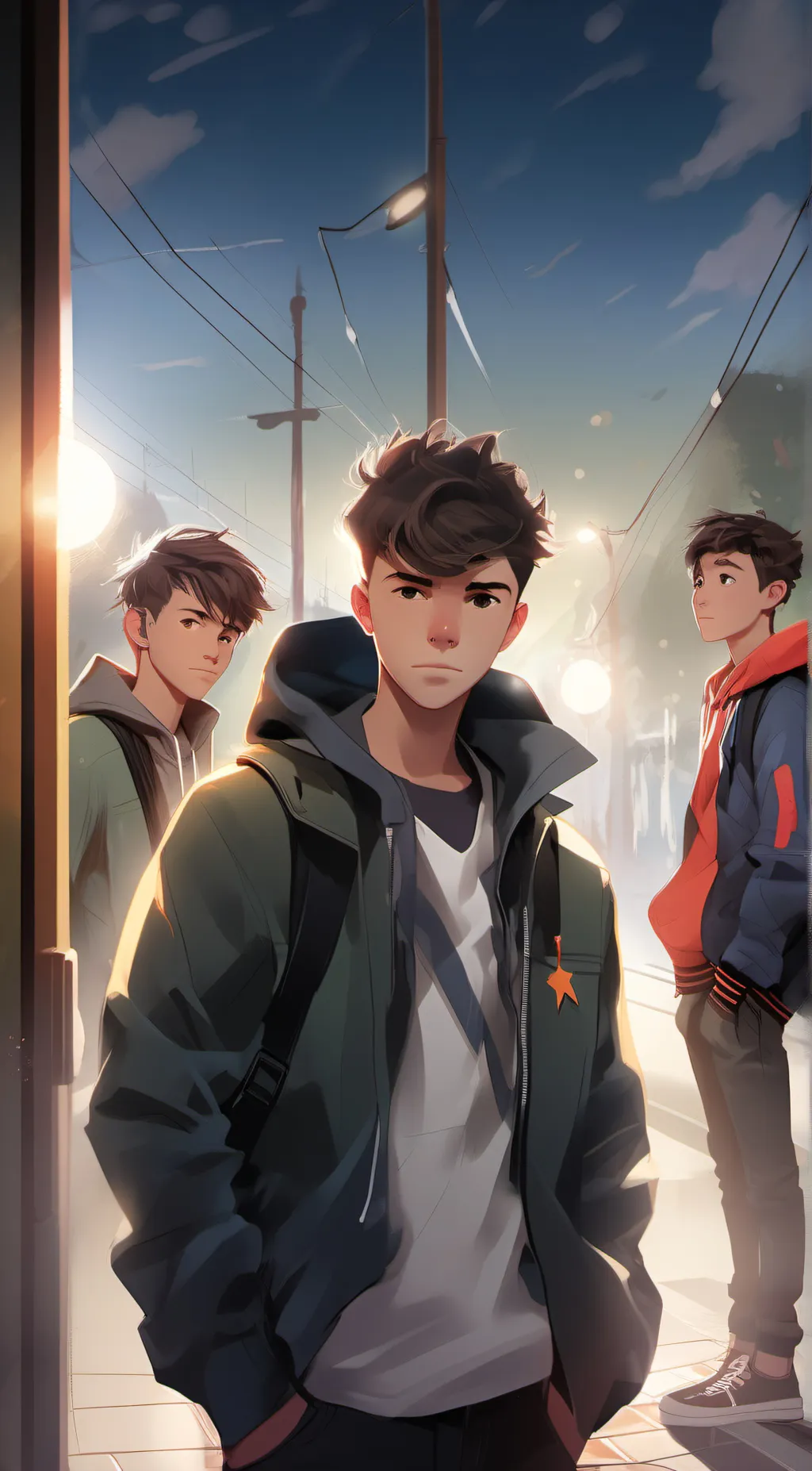 ai character: Jake,Marcus,Leon background