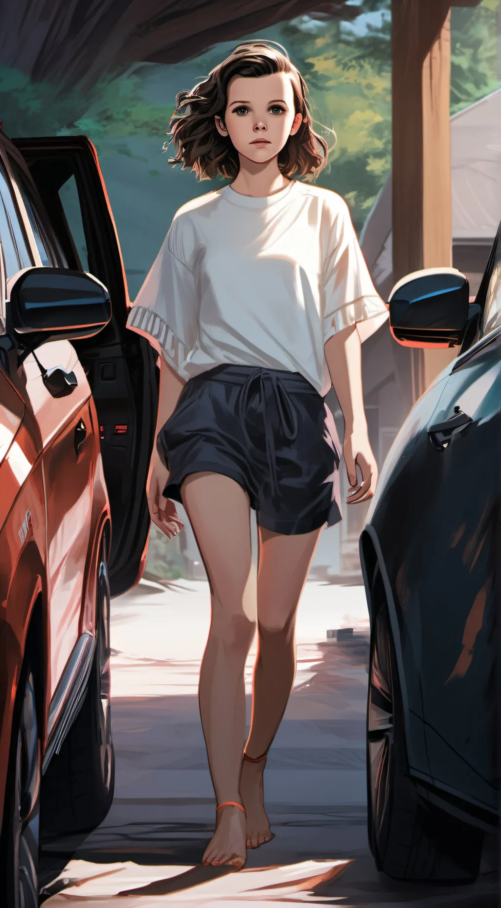 ai character: MillieBobbybrown background