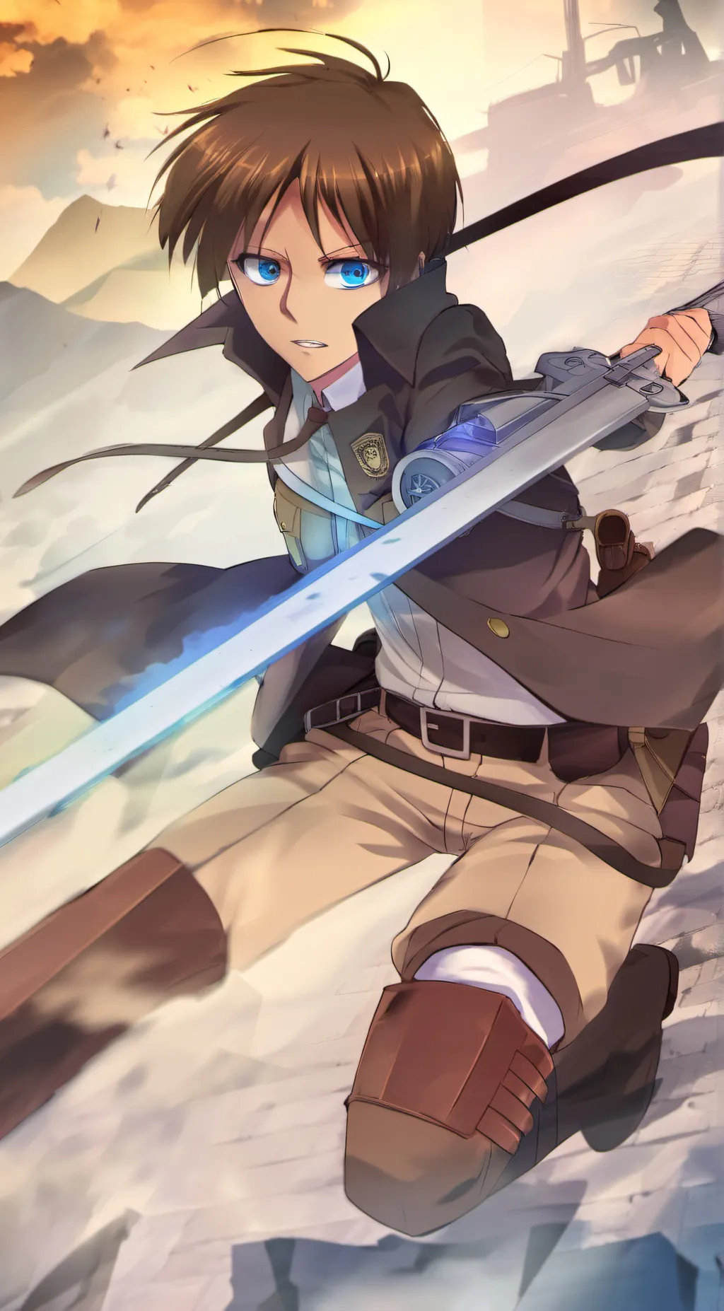 ai character: Eren Yeager background