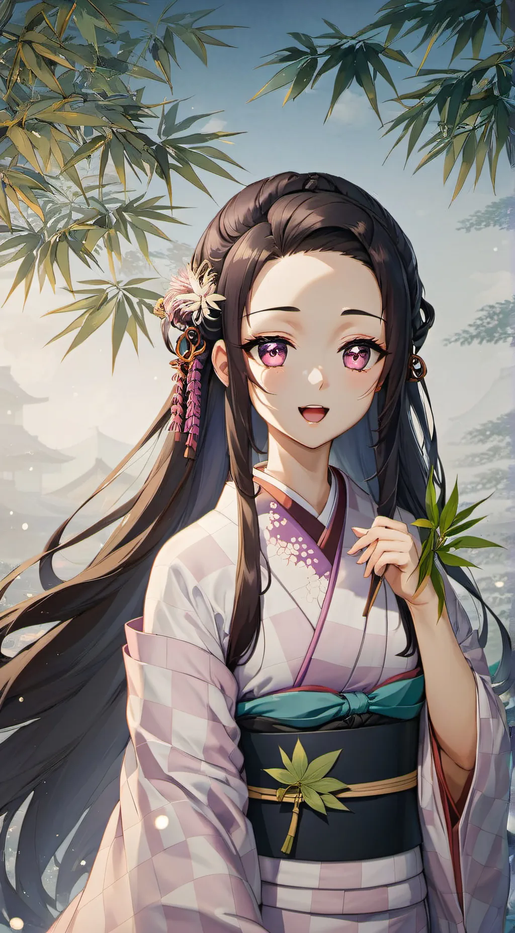 ai character: Nezuko background