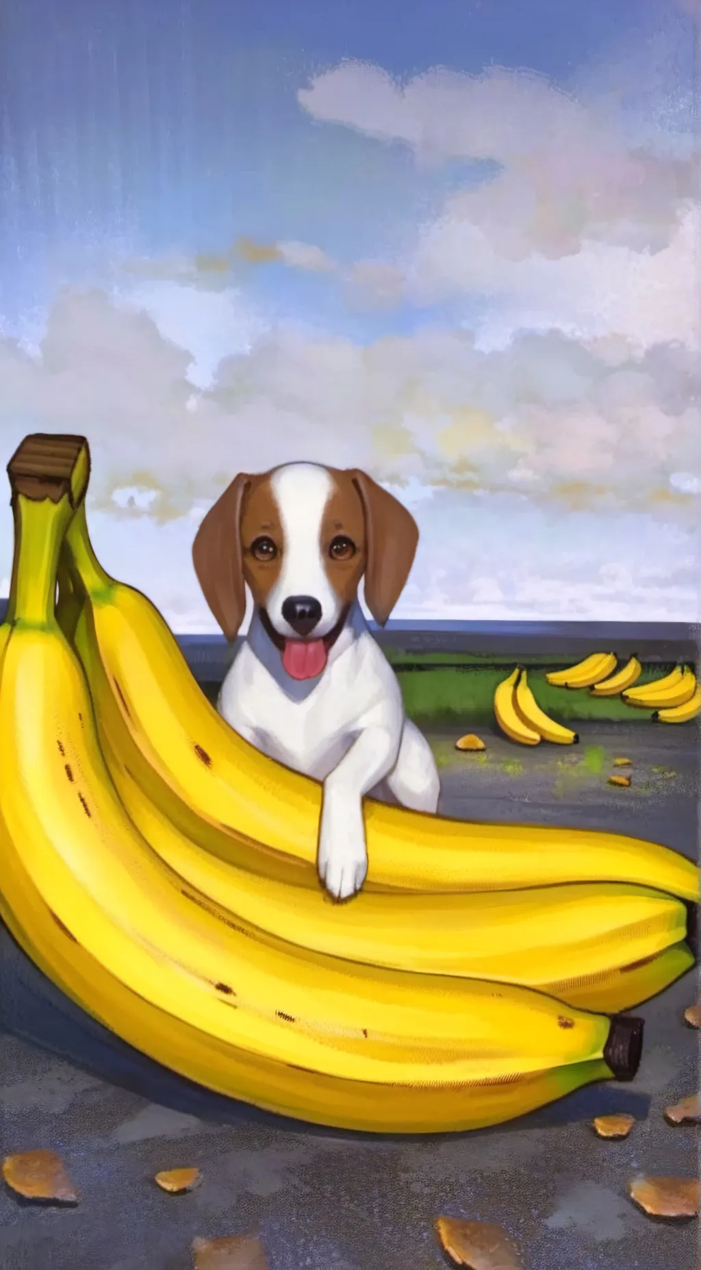 ai character: banana 🍌  background