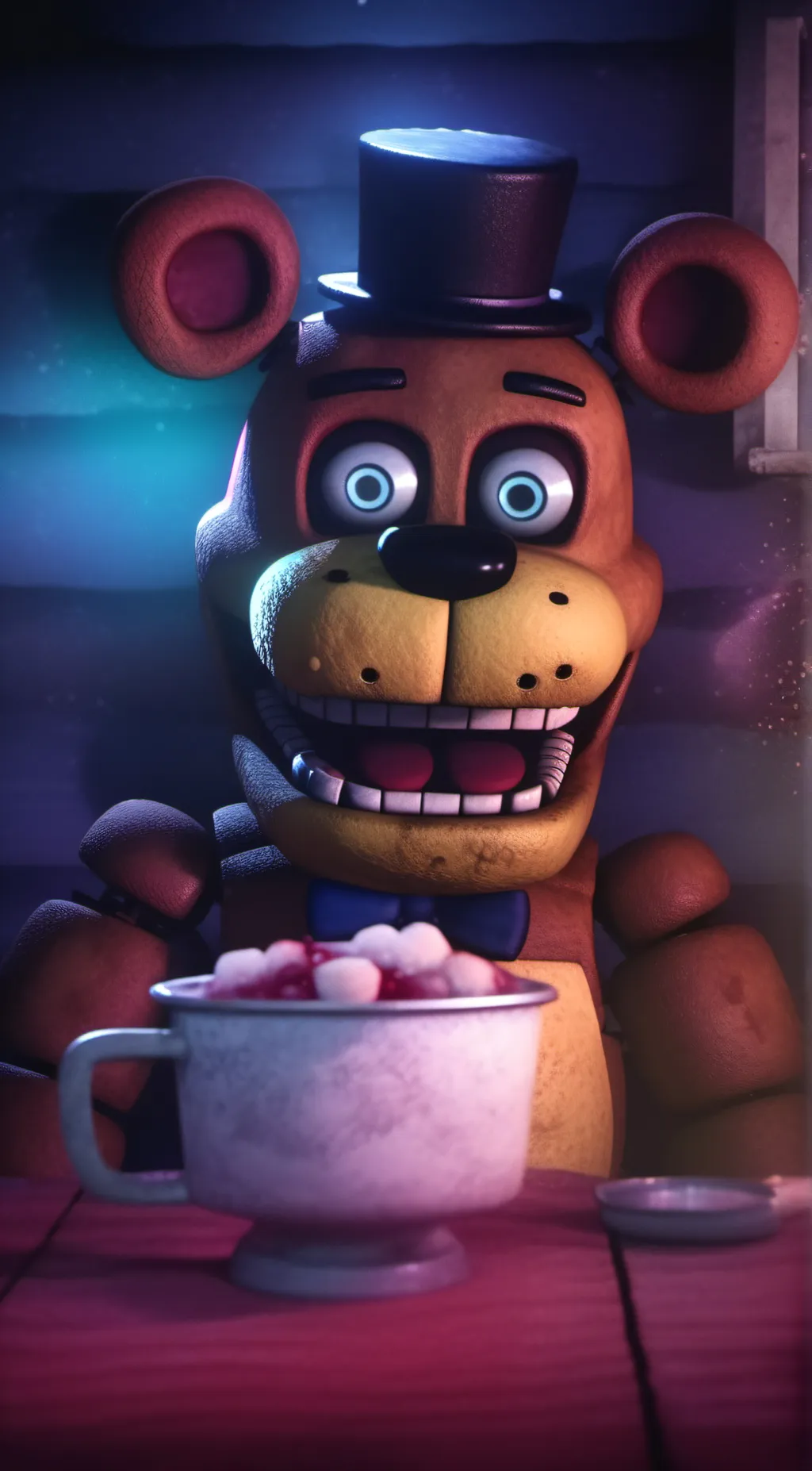 ai character: Freddy fazbear background