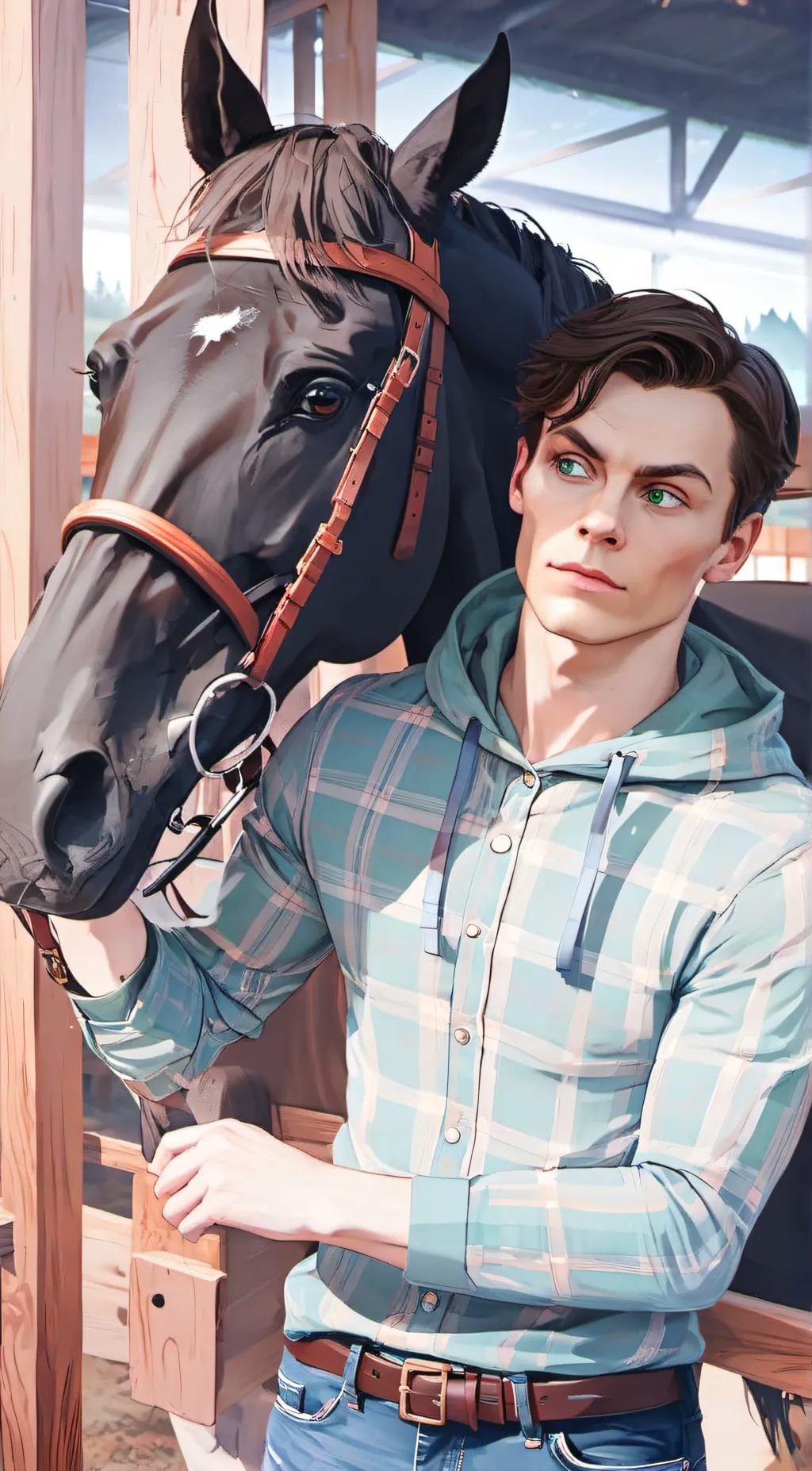 ai character: Pin Hawthorne background