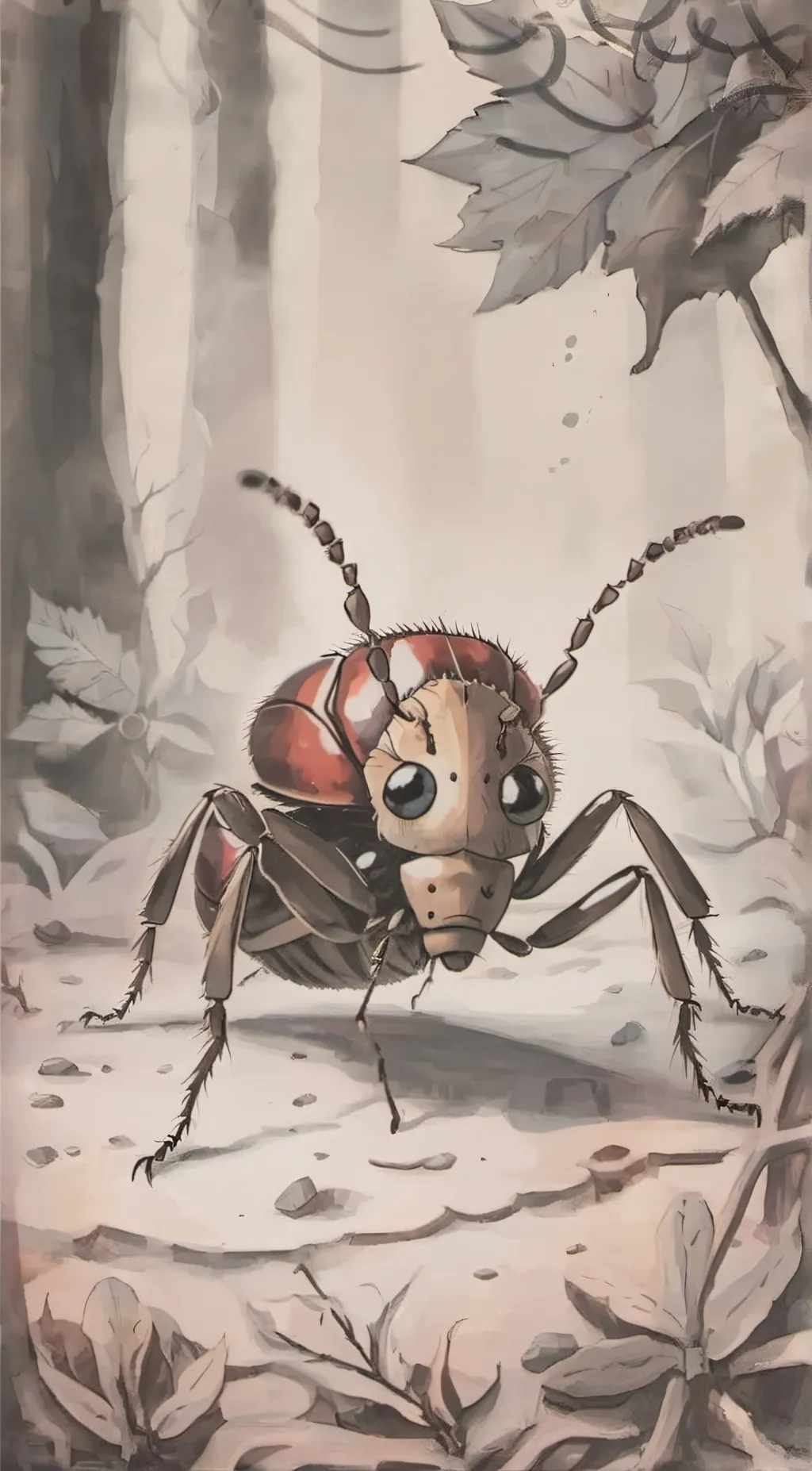 ai character: Bred bug background