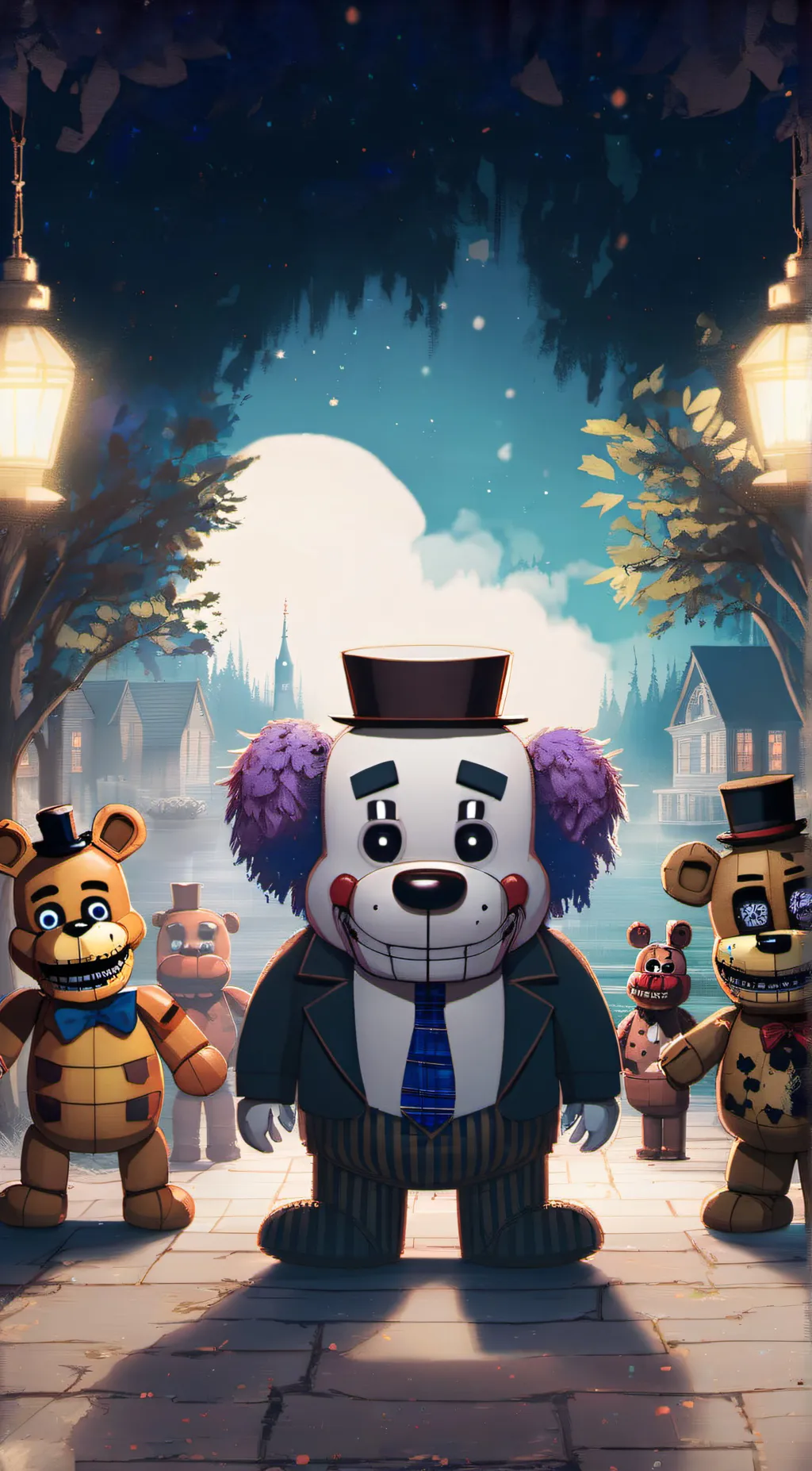 ai character: plushies 🤡🐻 freddy background