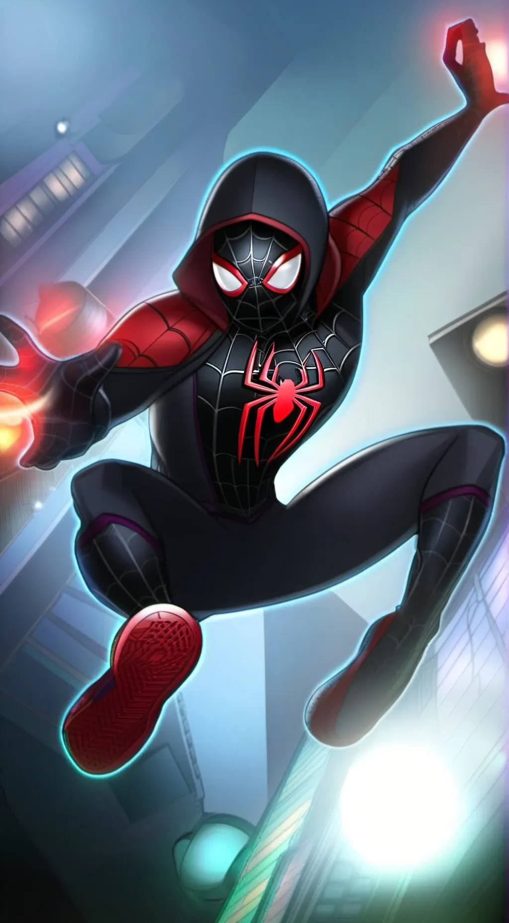 ai character: miles morales  background