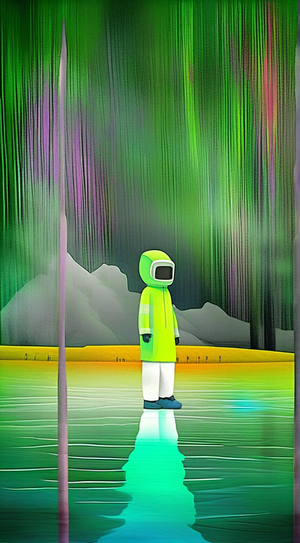 ai character: brush background