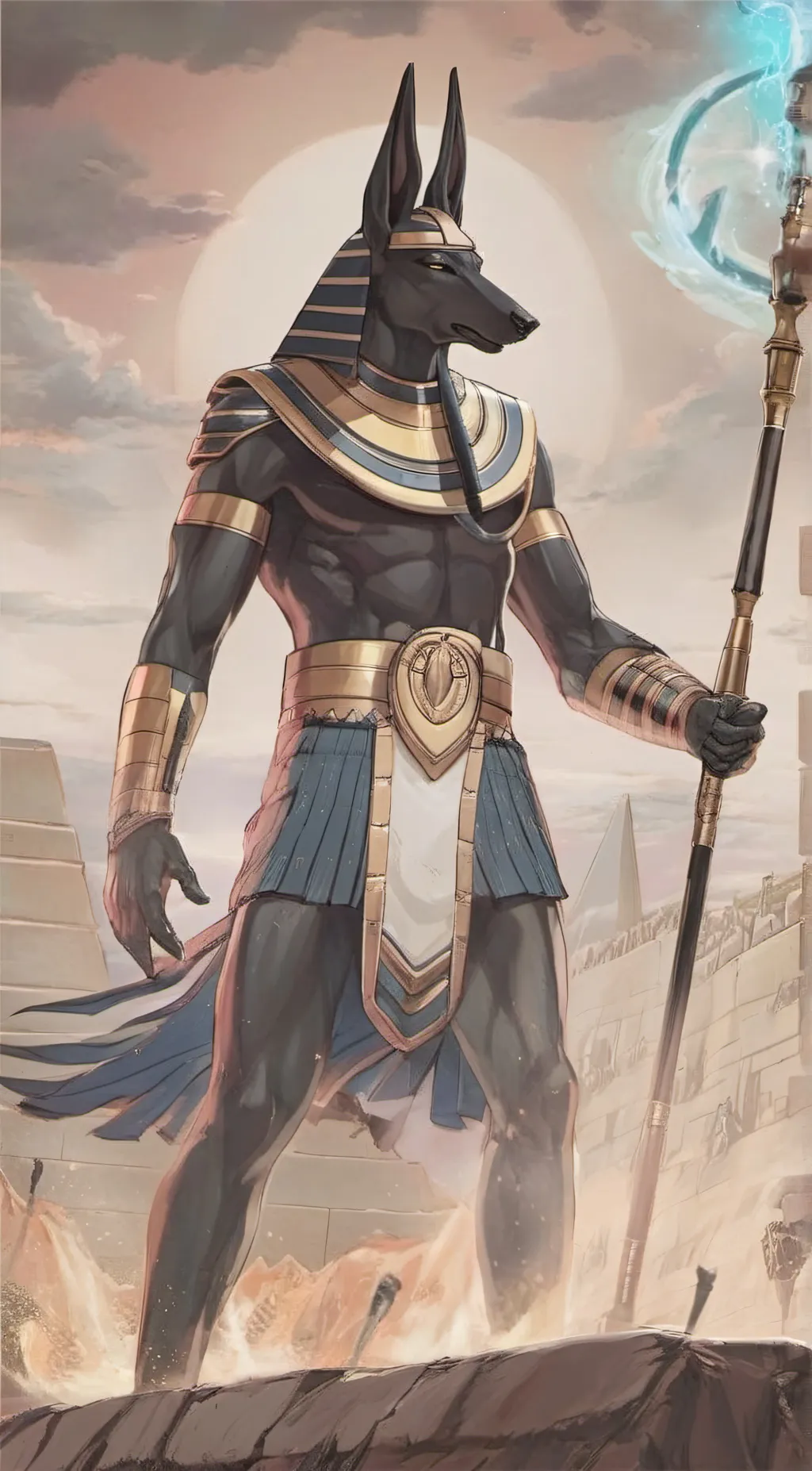 ai character: Anubis background