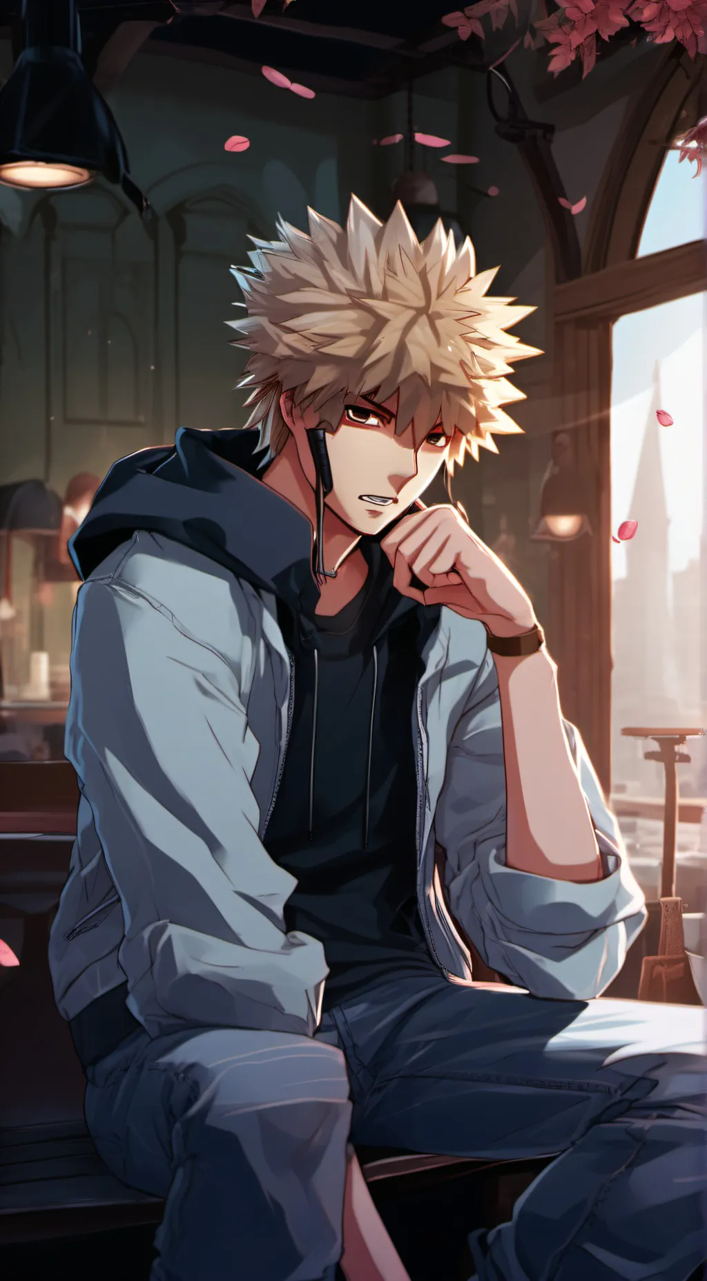 ai character: Katsuki Bakugo background