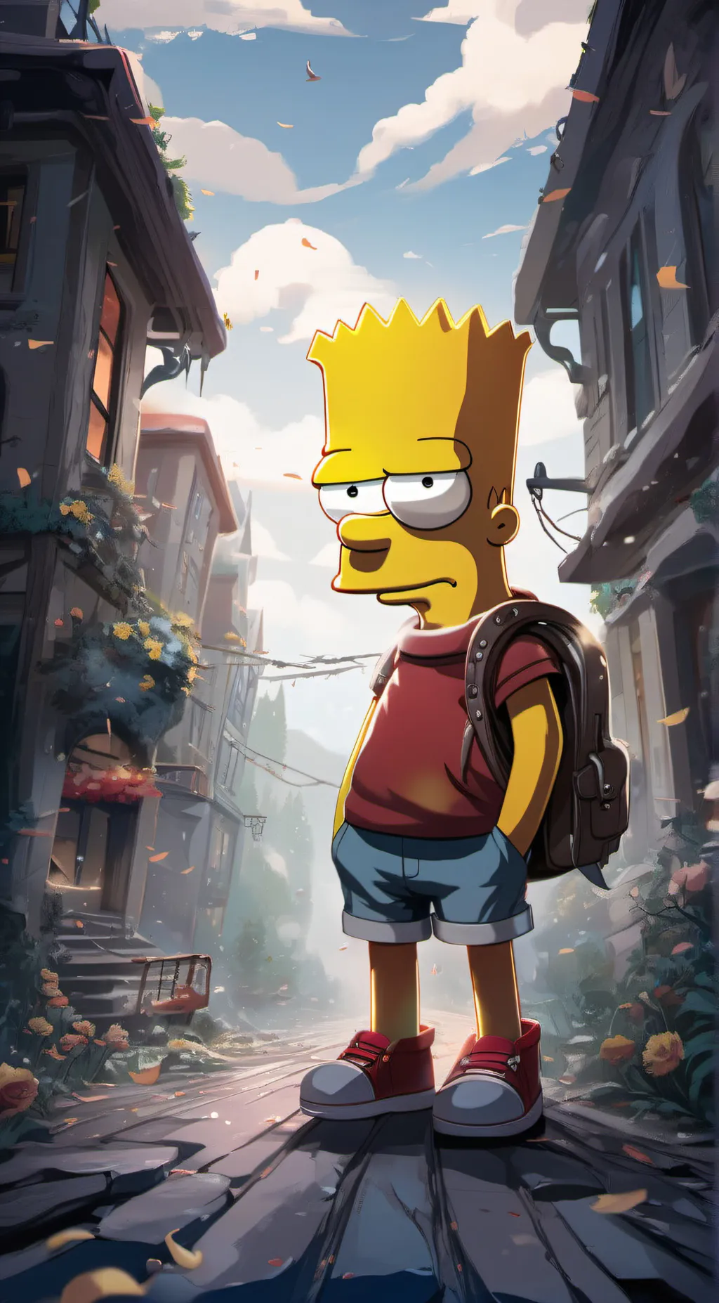 ai character: Bart Simpson background