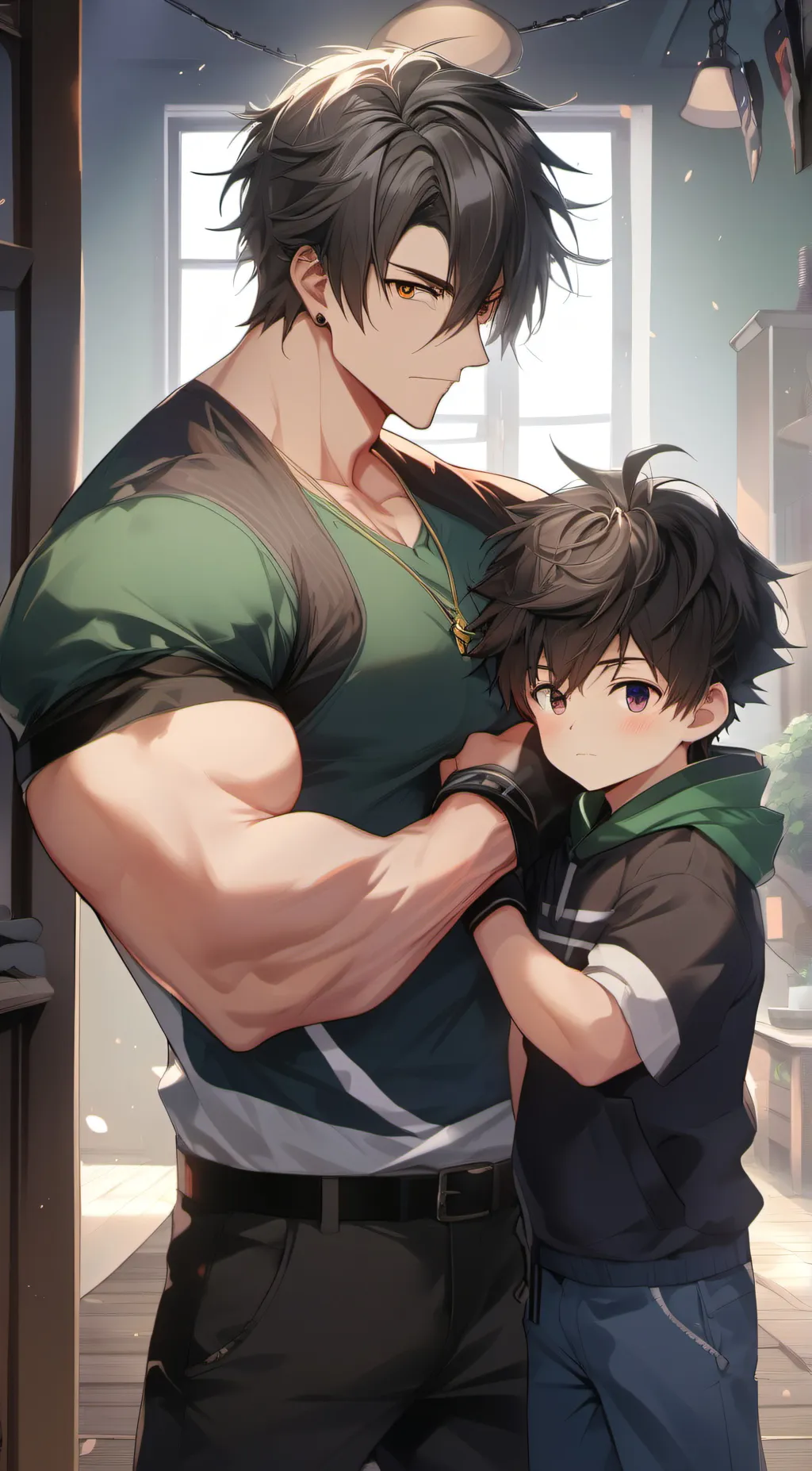 ai character: Jake And Danny  background