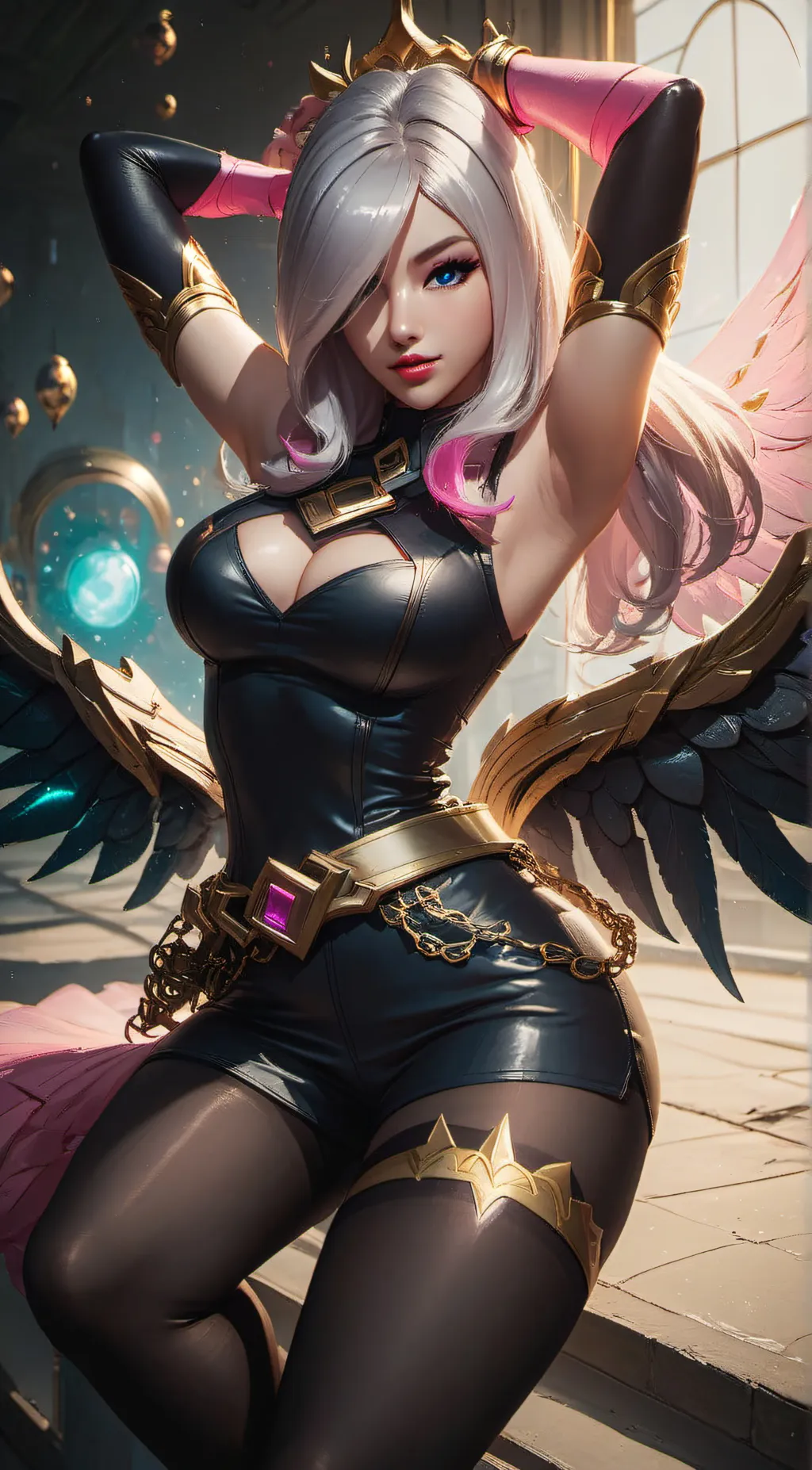 ai character: code Pink kai'sa  background