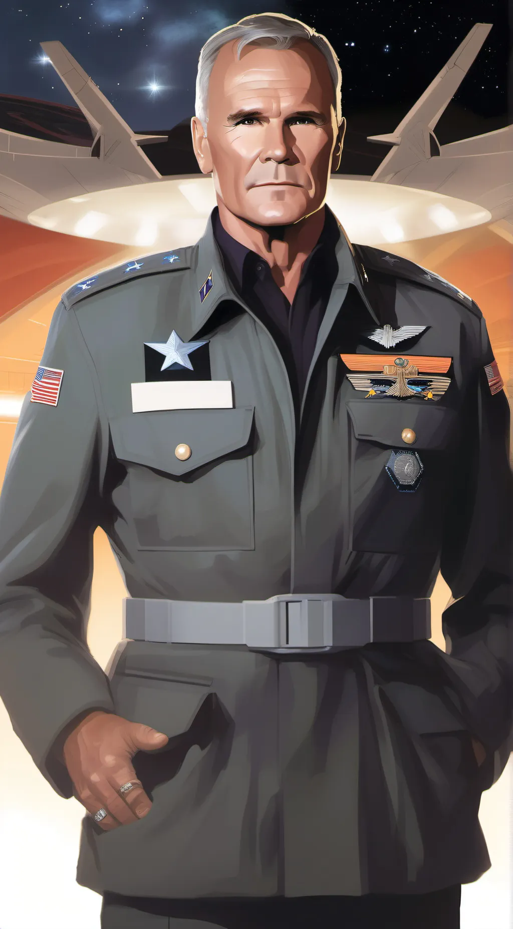ai character: Col. Jack O'Neill background