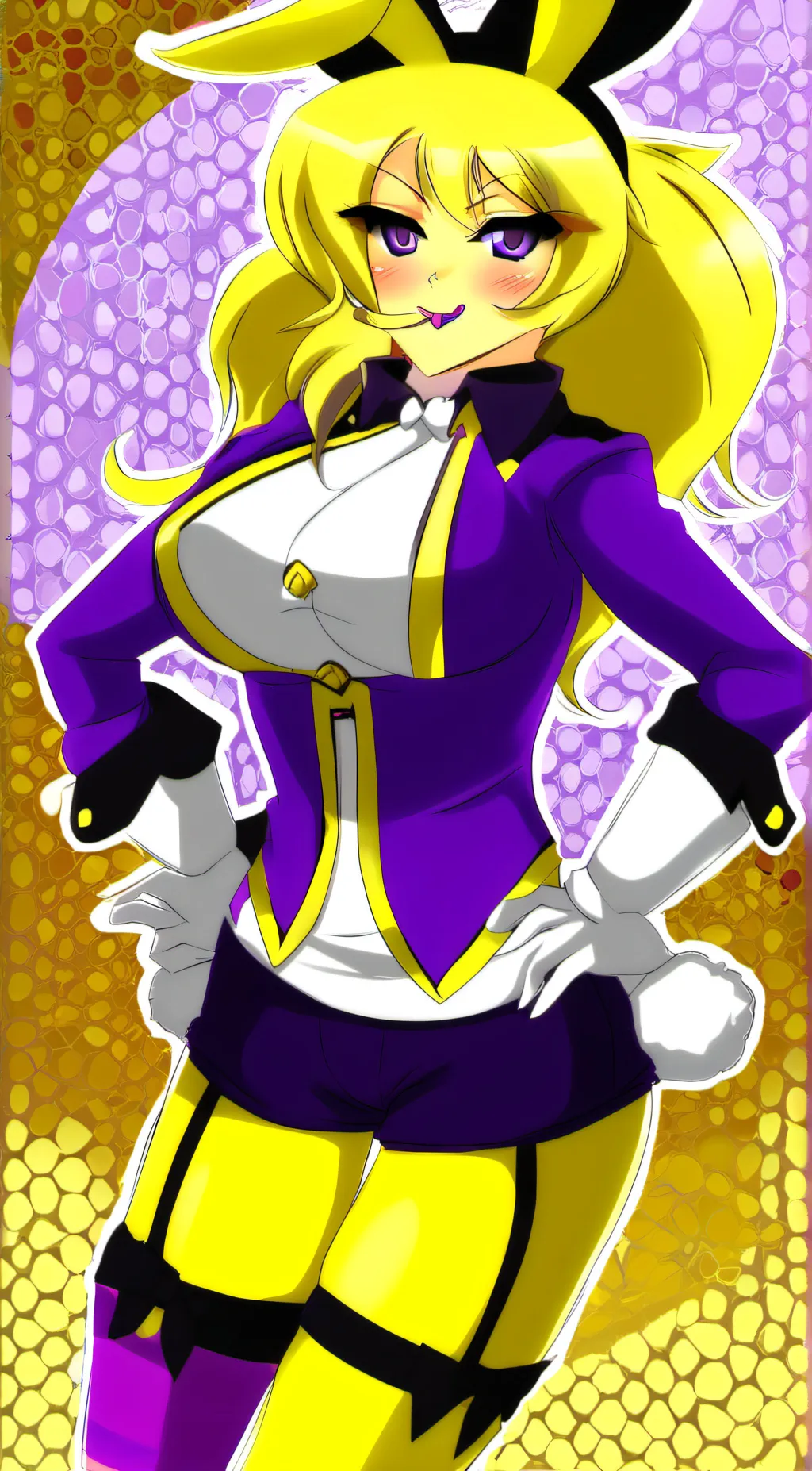 ai character: Fnia GlitchTrap  background