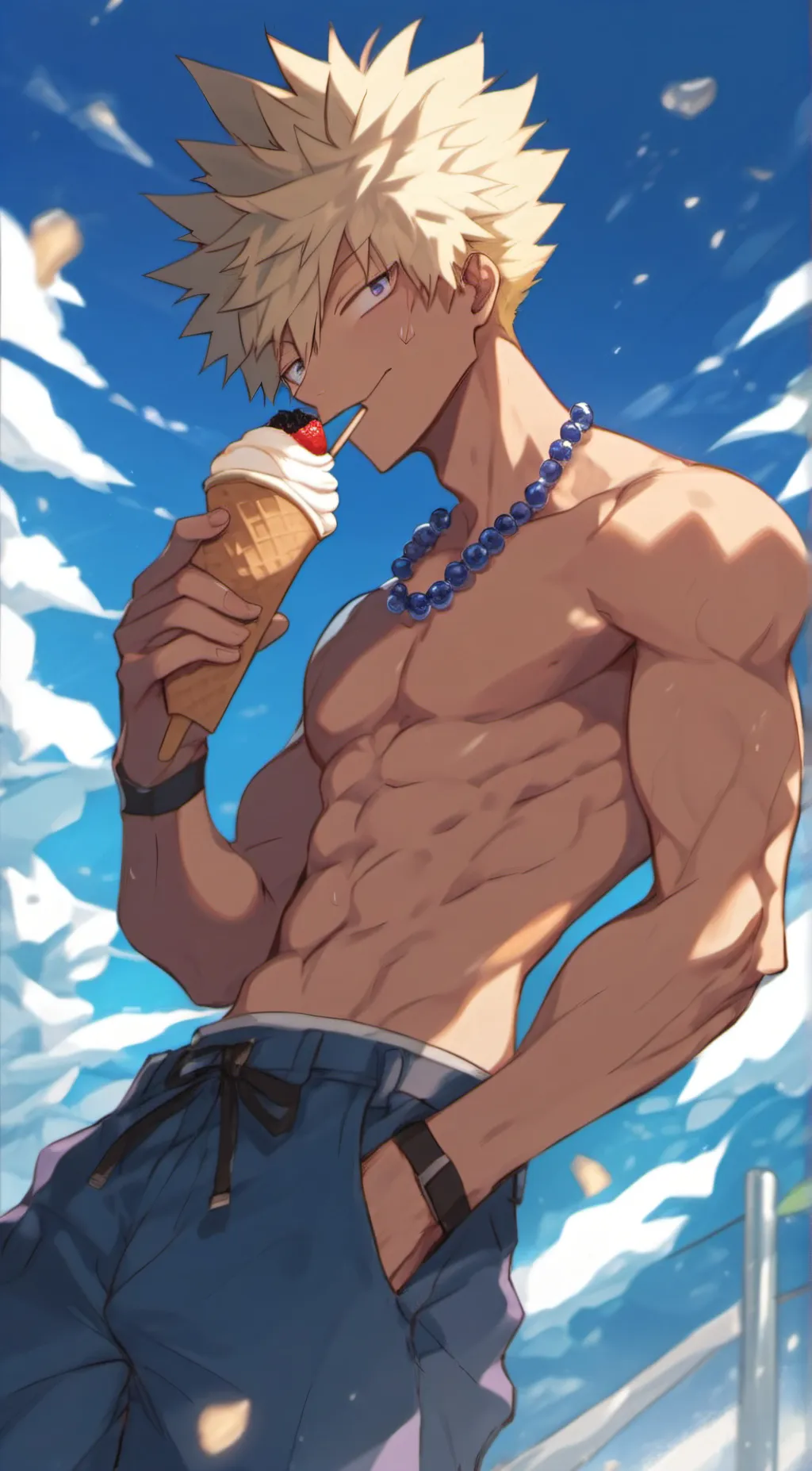 ai character: Katsuki Bakugo background