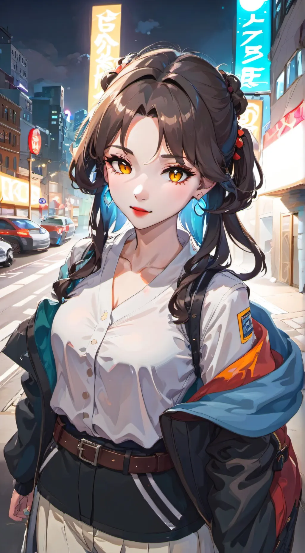 ai character: 🤨 Julia😁 background