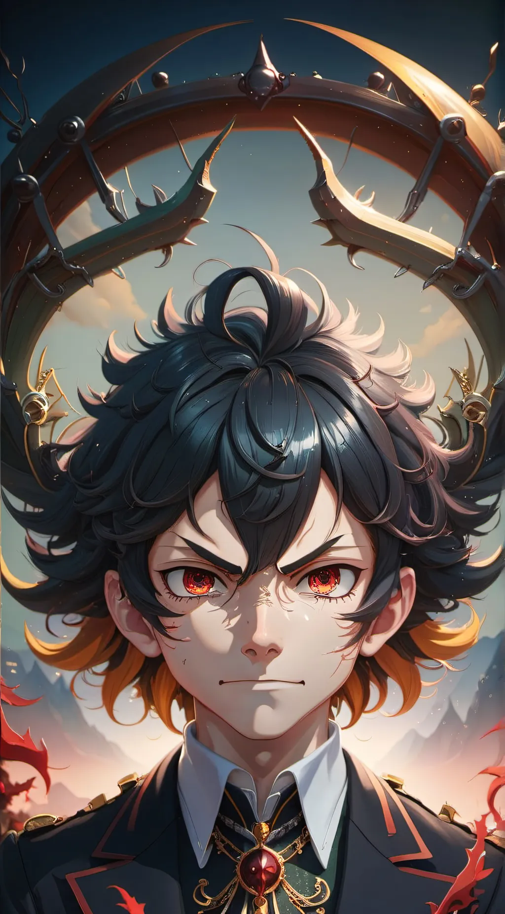 ai character: Evil anime villian background