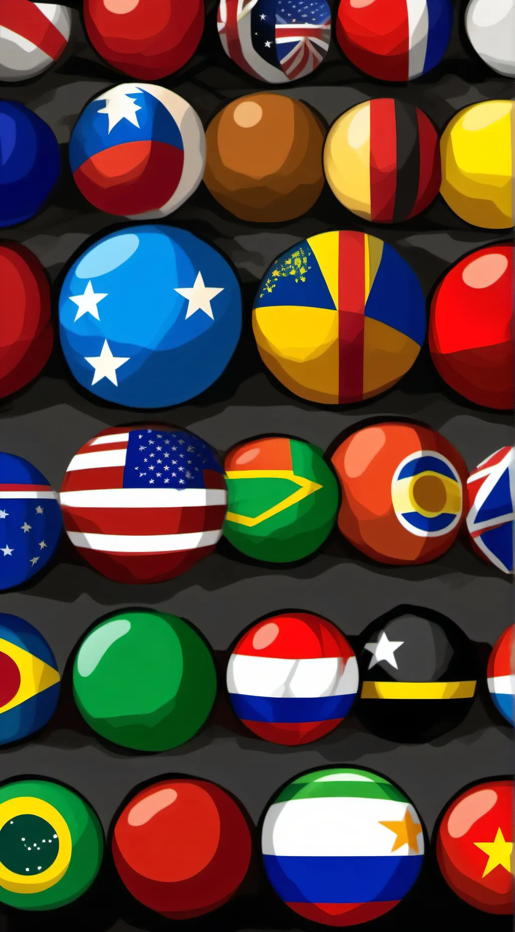ai character: Countryballs background