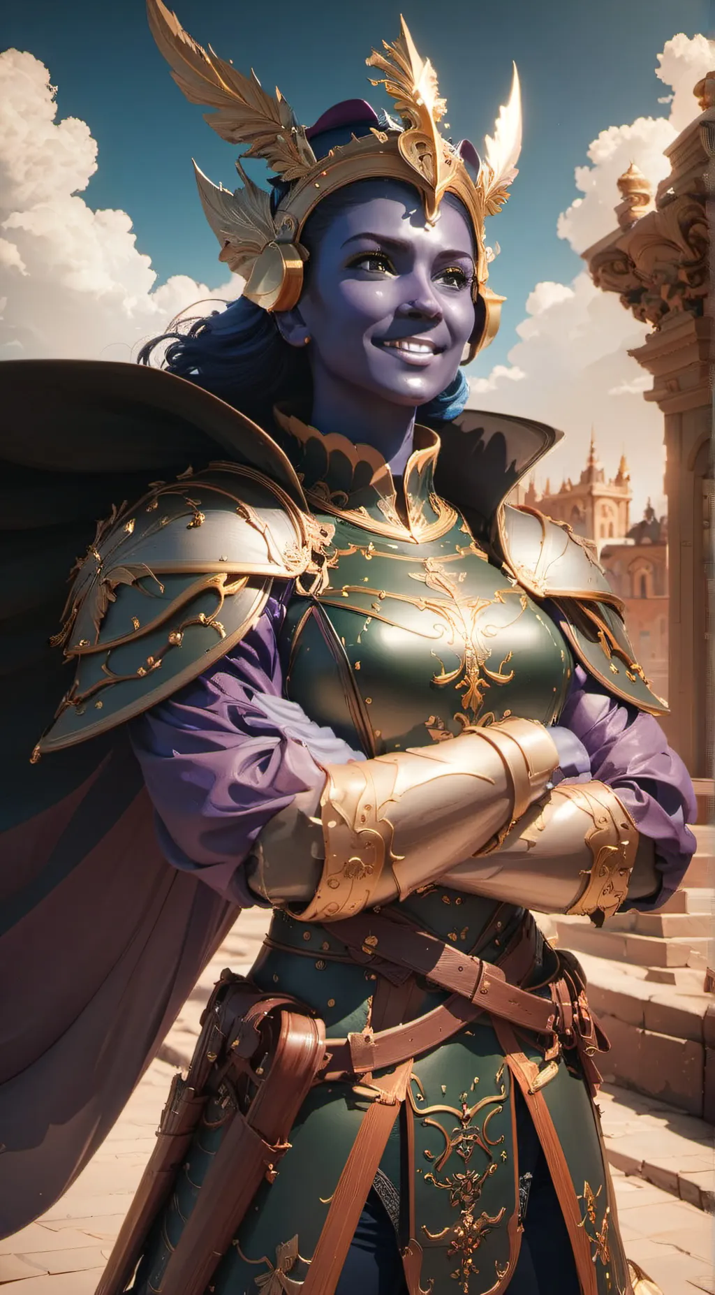 ai character: Athena  background